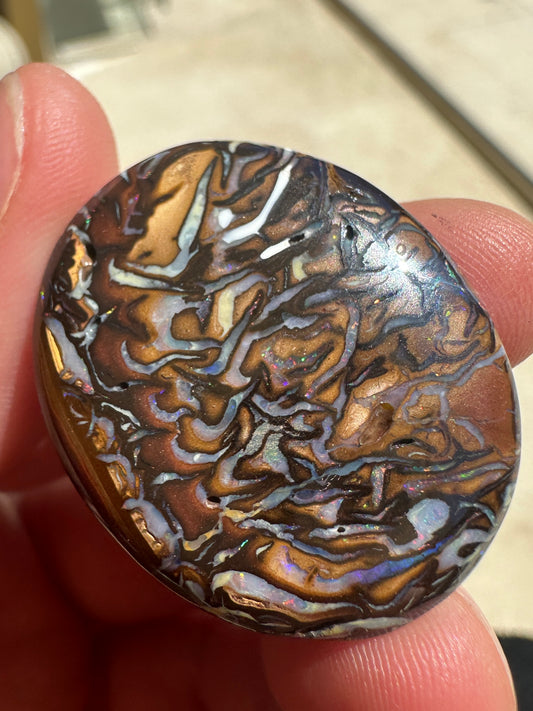 Australian Queensland Boulder multicolored unset pendant Opal 32.44 cts