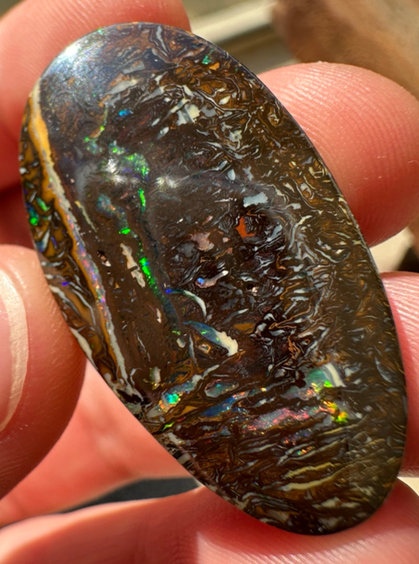 Australian Queensland Boulder multicolored unset pendant opal 46.14 ct