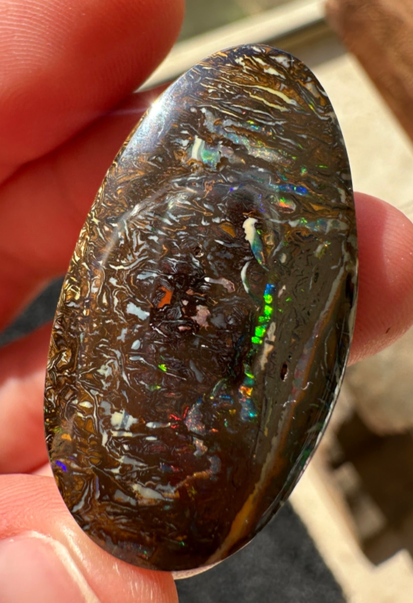 Australian Queensland Boulder multicolored unset pendant opal 46.14 ct