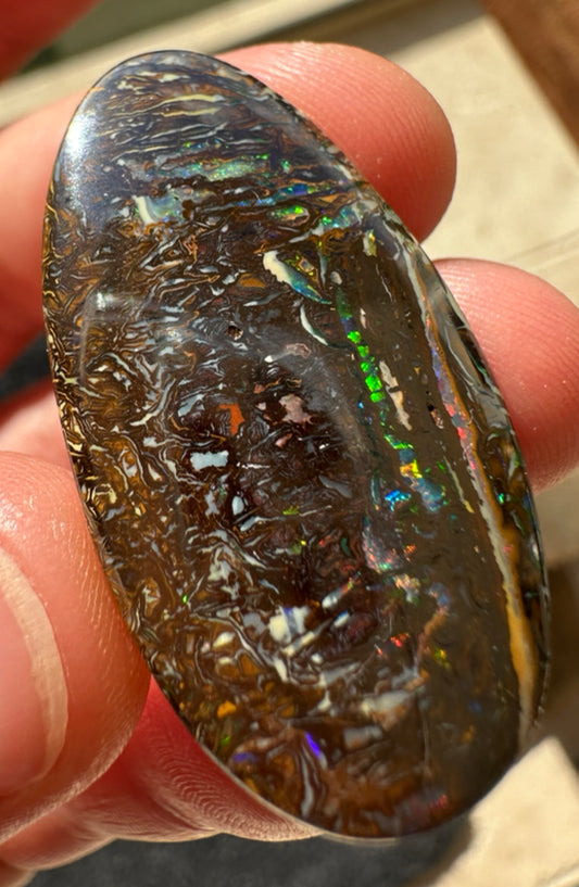 Australian Queensland Boulder multicolored unset pendant opal 46.14 ct
