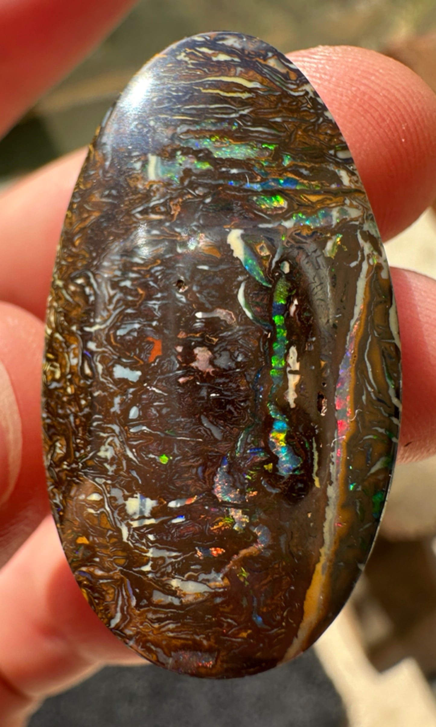 Australian Queensland Boulder multicolored unset pendant opal 46.14 ct