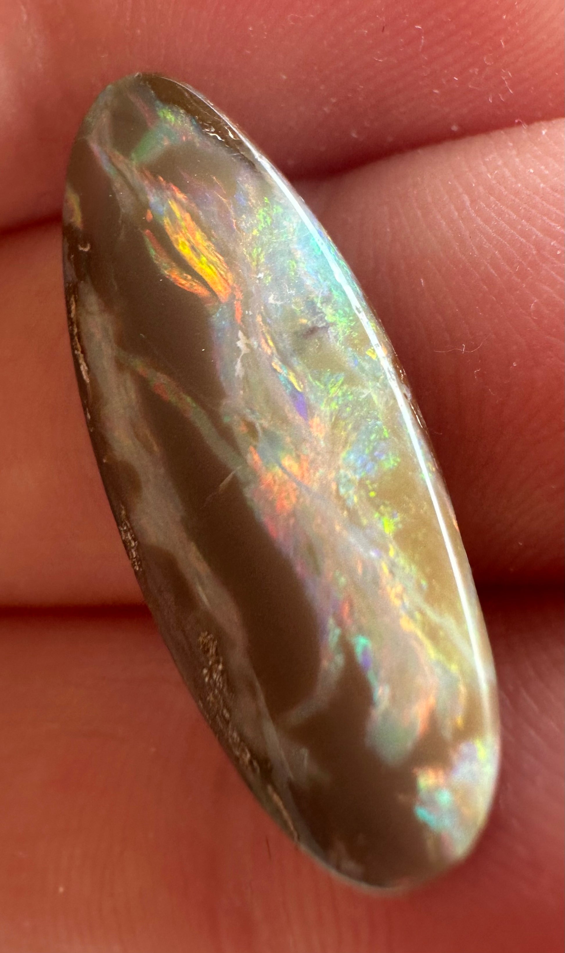 Opal Australian Queensland boulder unset pendant or ring multicolored opal 5.5cts