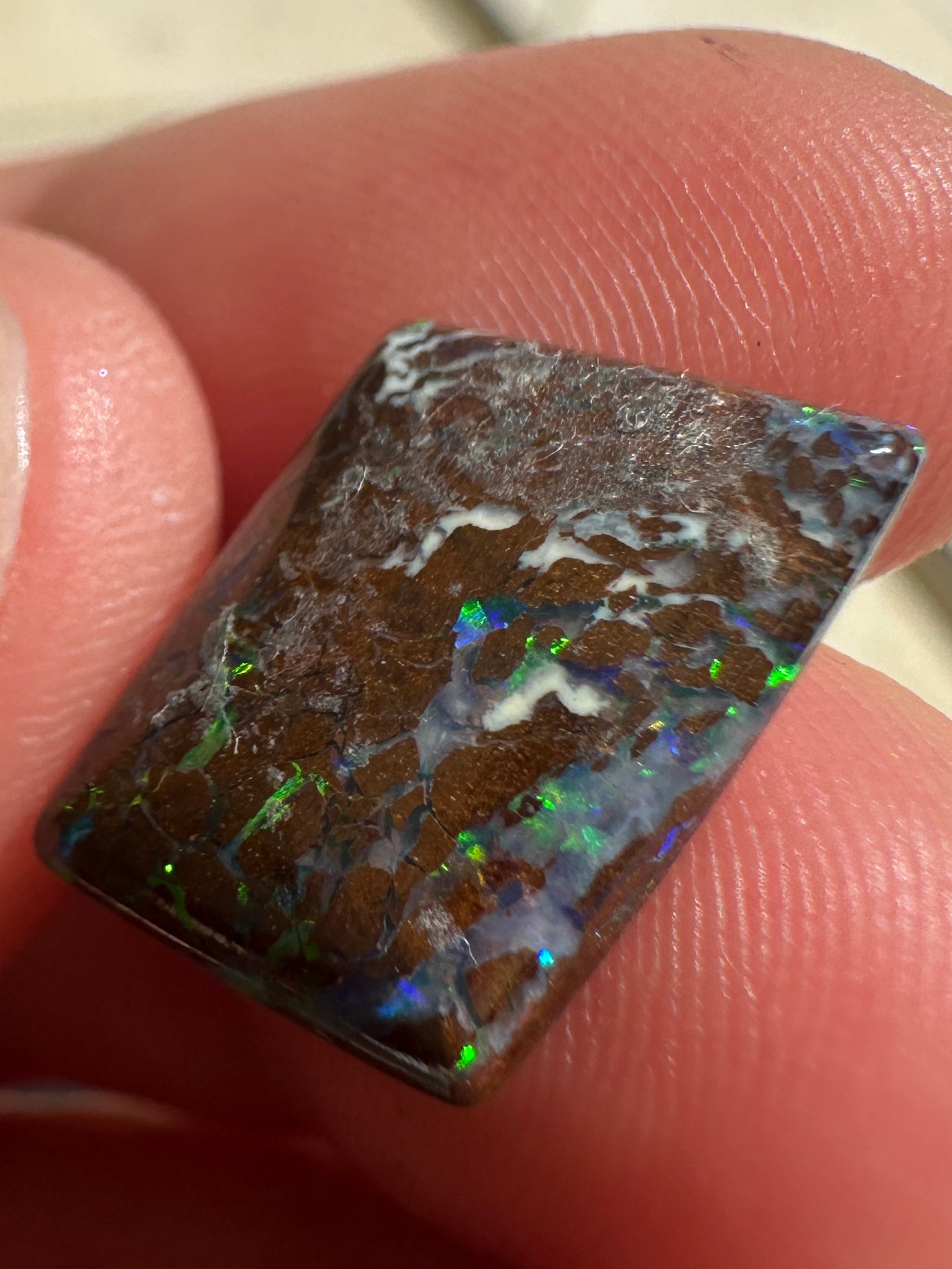 Australian Queensland Boulder multicolored unset pendant Opal 6.37 cts