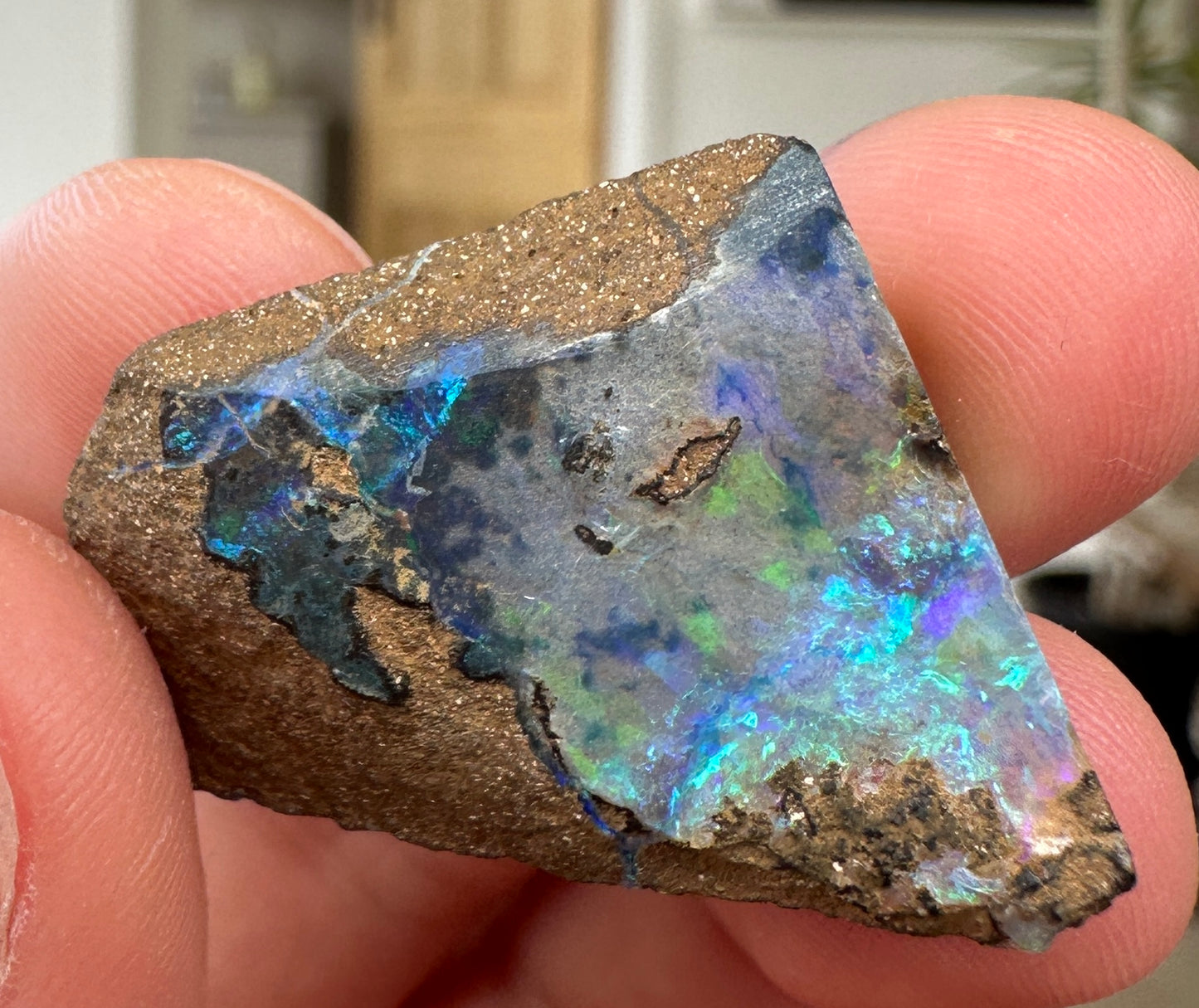 Australian Queensland Boulder opal rough large ring or pendant 37.275 cts