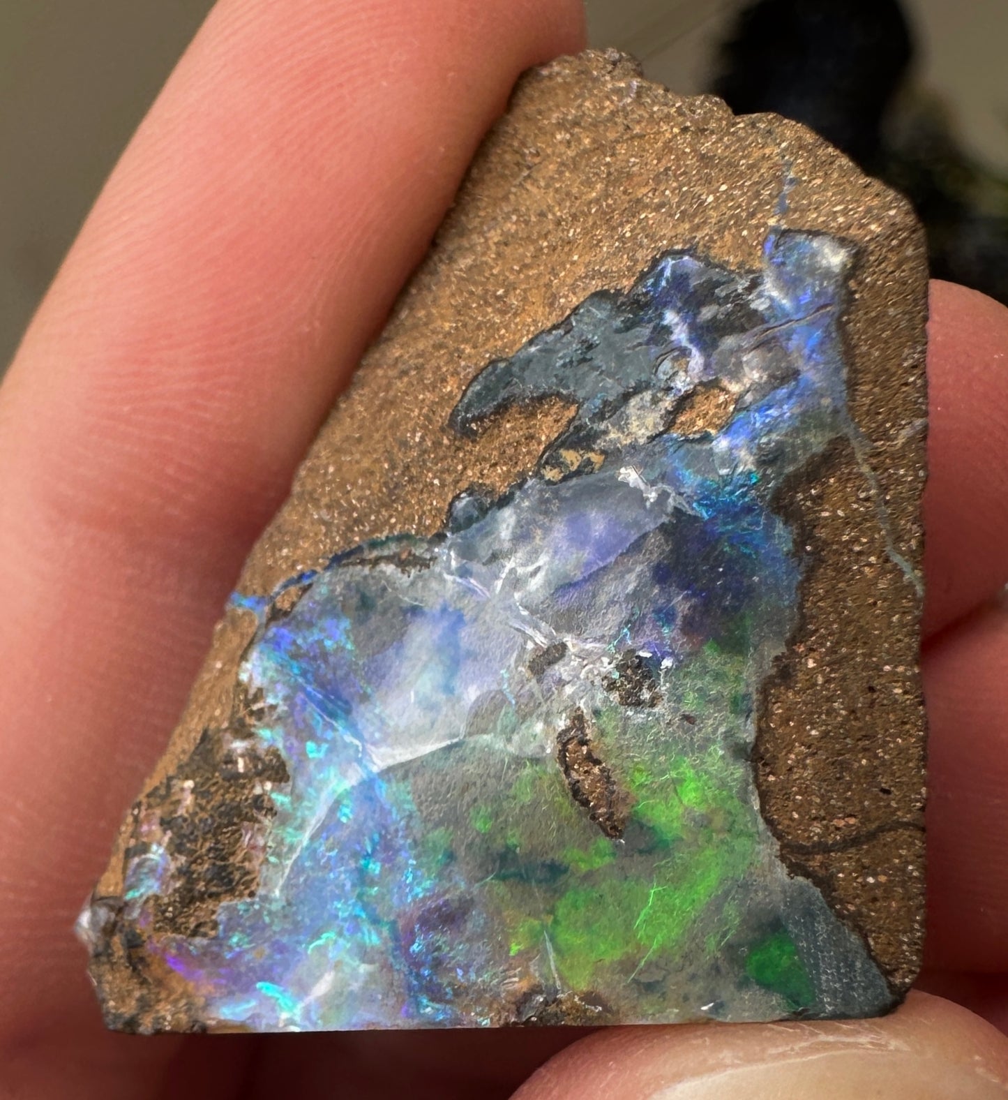 Australian Queensland Boulder opal rough large ring or pendant 37.275 cts