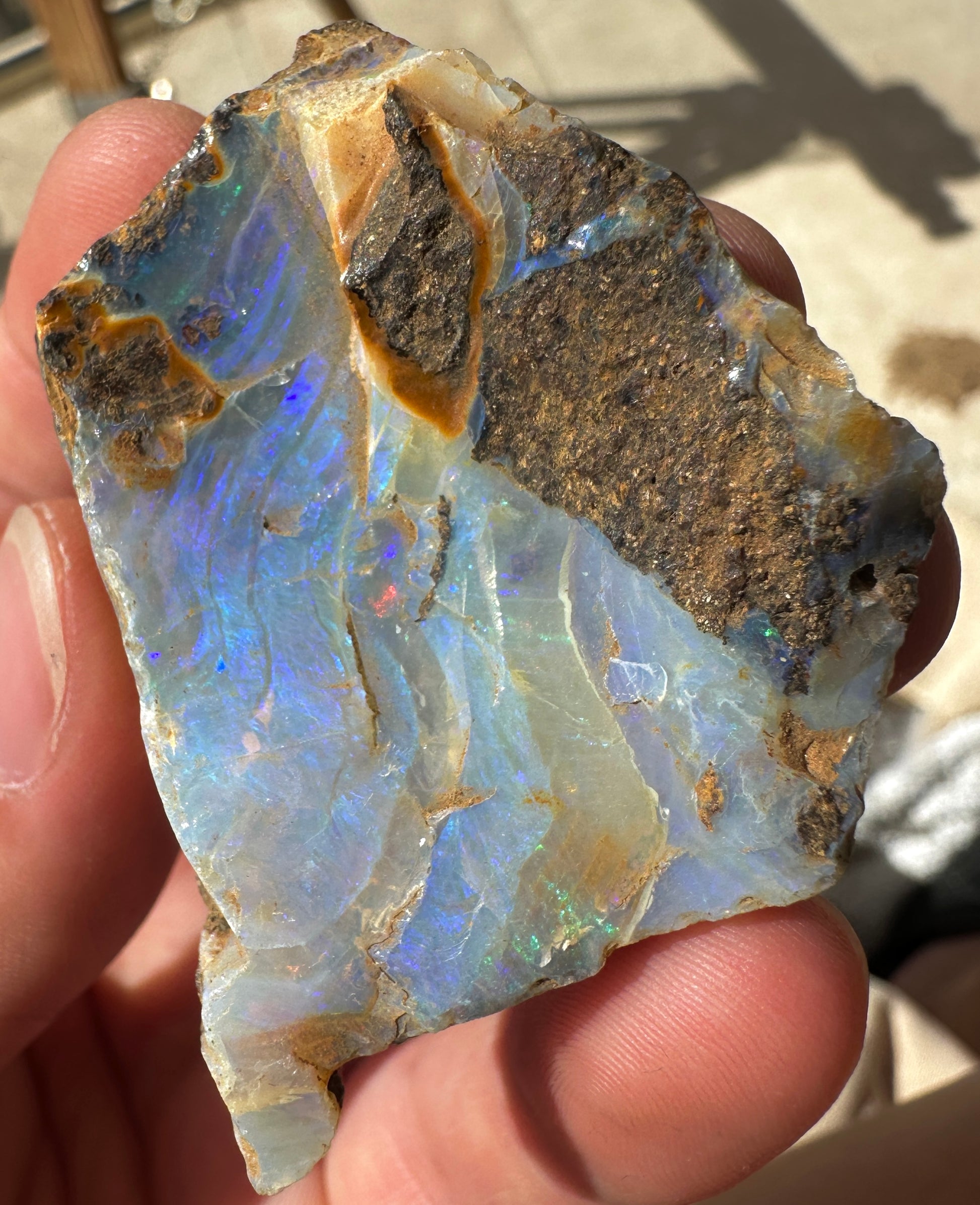 Australian Queensland Boulder opal rough large ring or pendant 162.02 cts