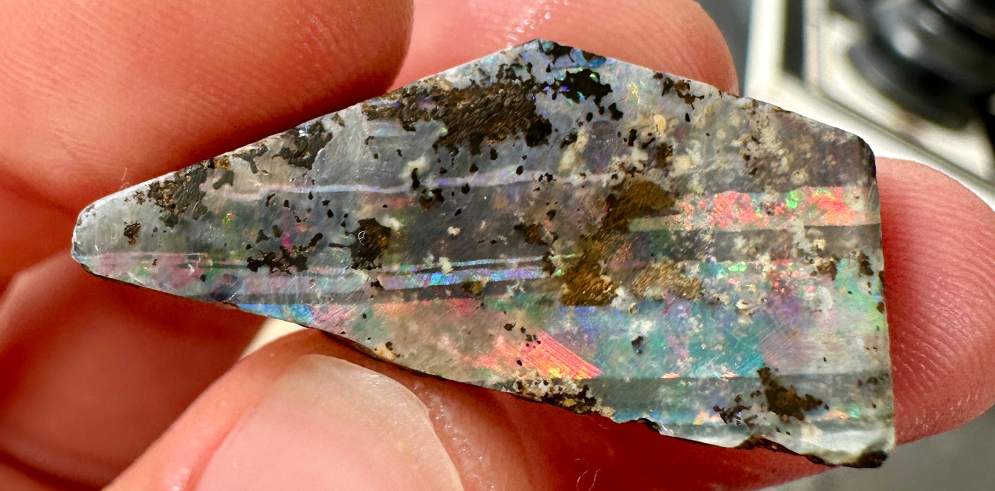 Australian Queensland Boulder opal rough large ring or pendant 25.5 cts