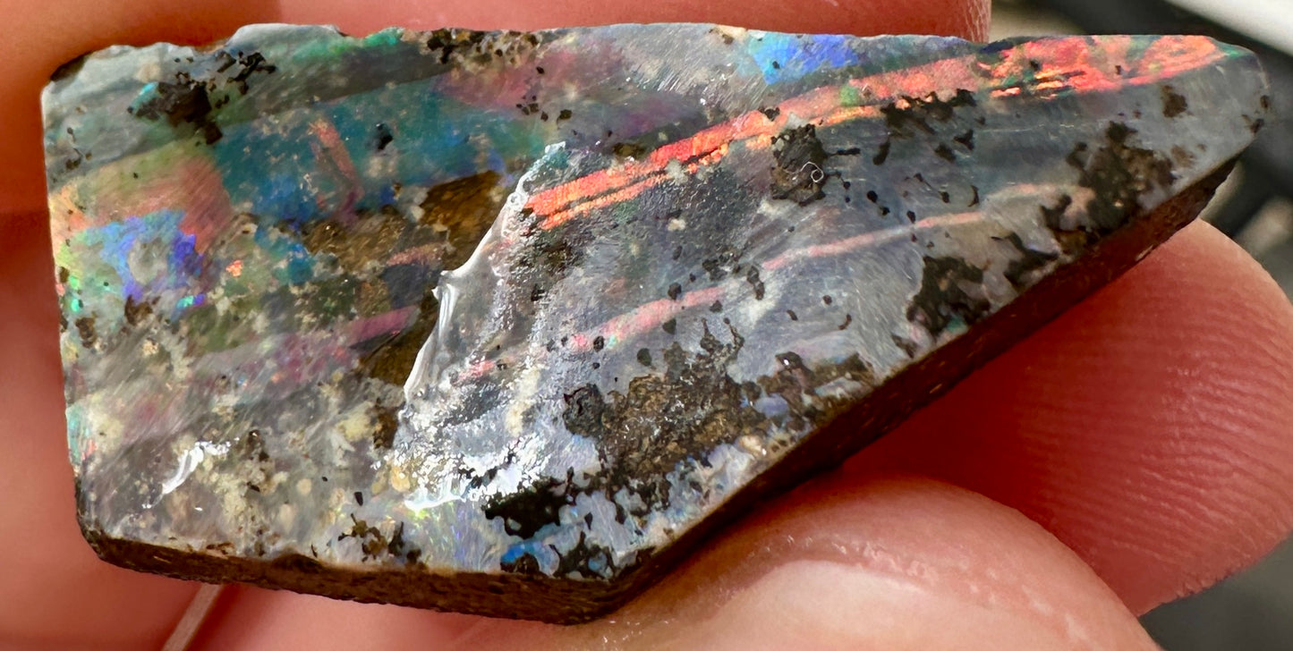 Australian Queensland Boulder opal rough large ring or pendant 25.5 cts