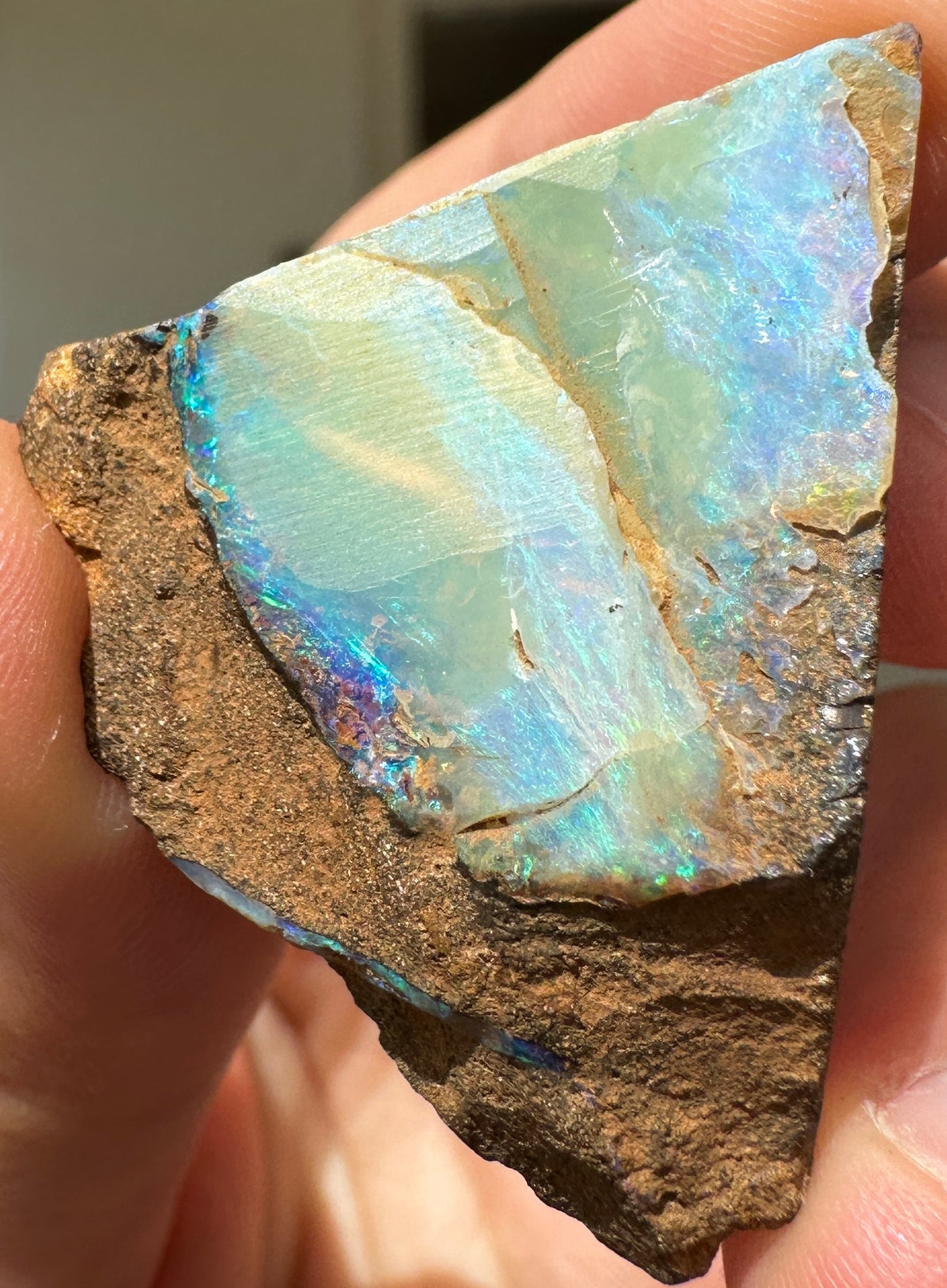 Australian Queensland Boulder opal rough large ring or pendant 50.585 cts