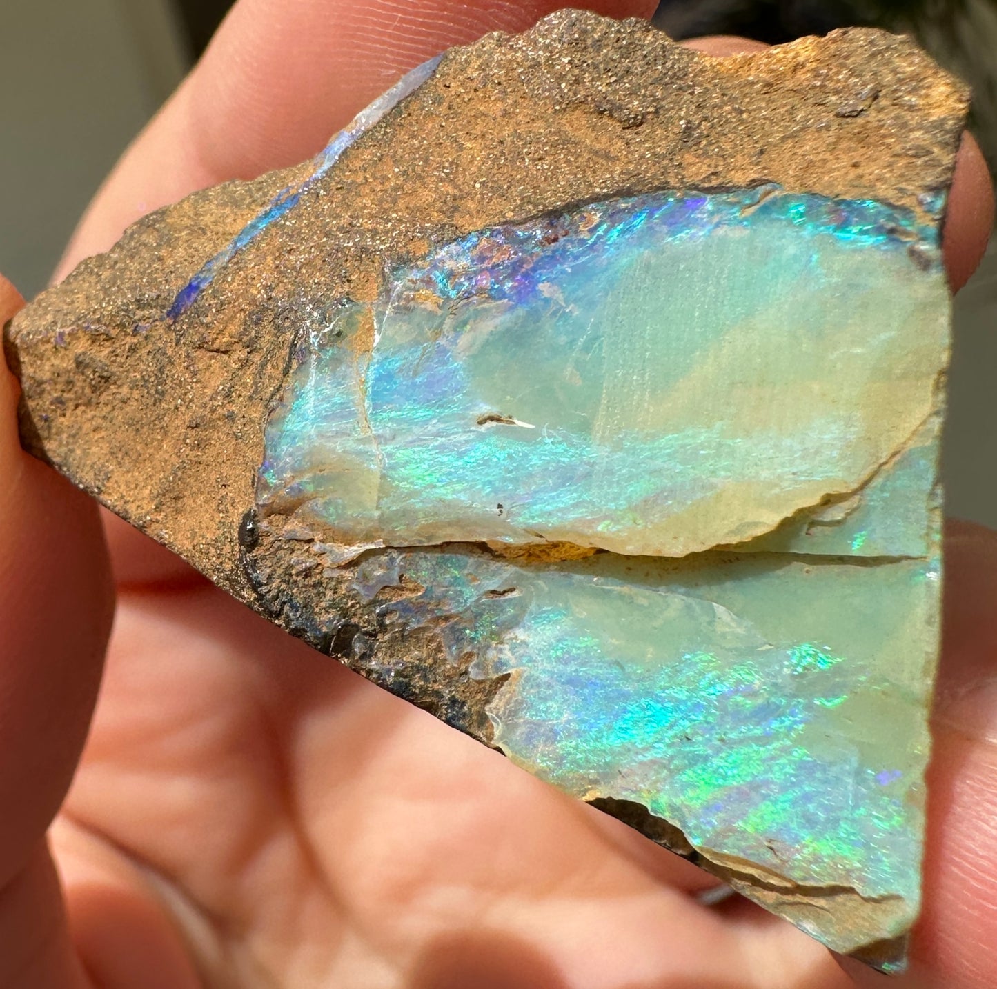 Australian Queensland Boulder opal rough large ring or pendant 50.585 cts