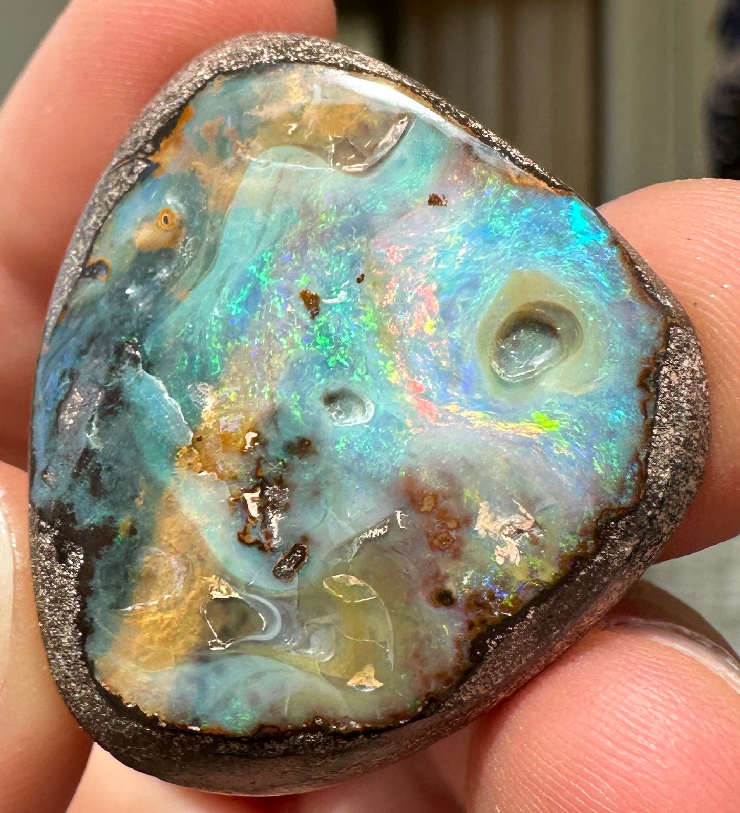 Australian Queensland Boulder opal rough large ring or pendant 84.795 cts