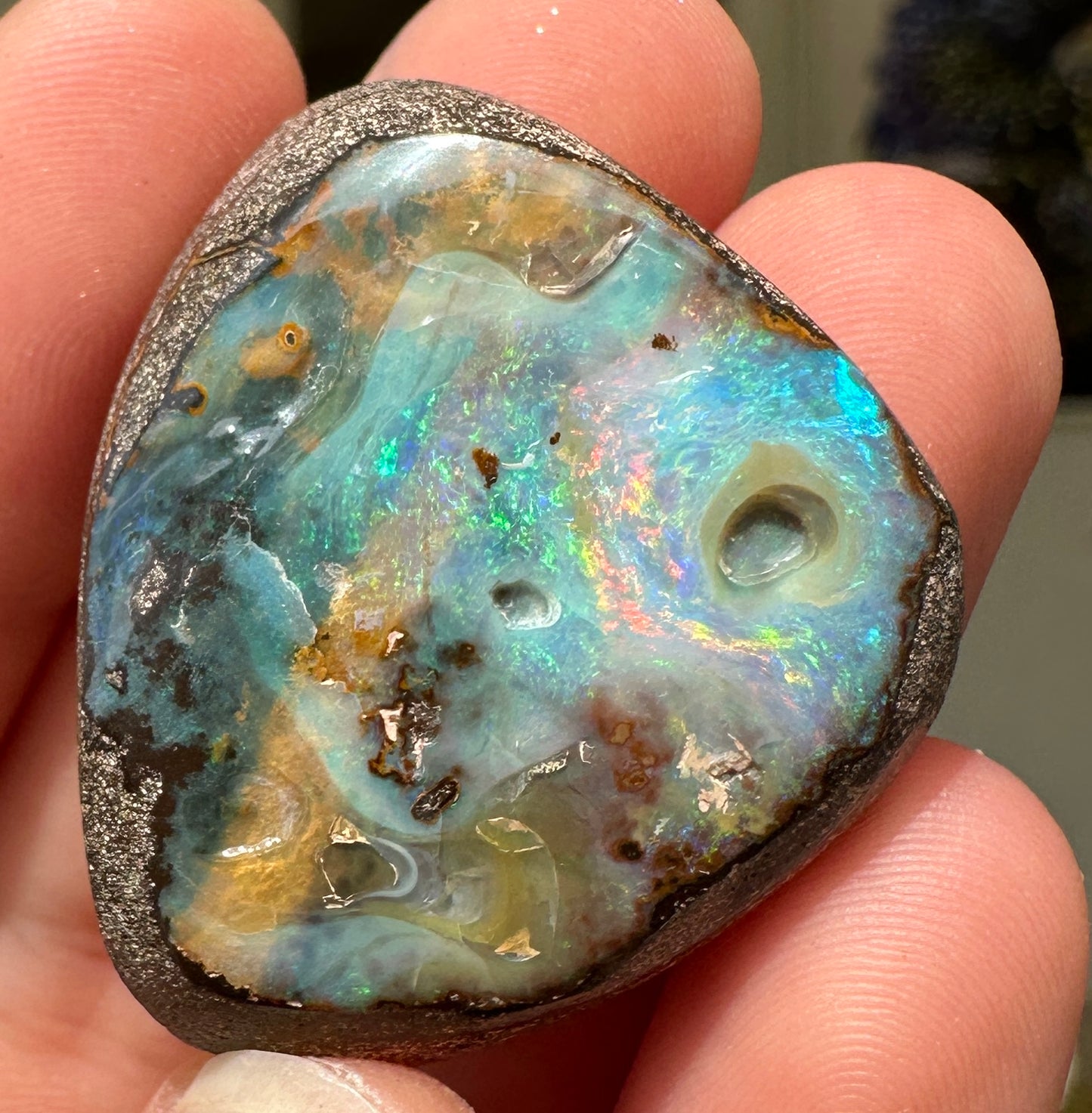 Australian Queensland Boulder opal rough large ring or pendant 84.795 cts