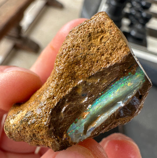 Australian Queensland Boulder opal rough large ring or pendant 92.14cts