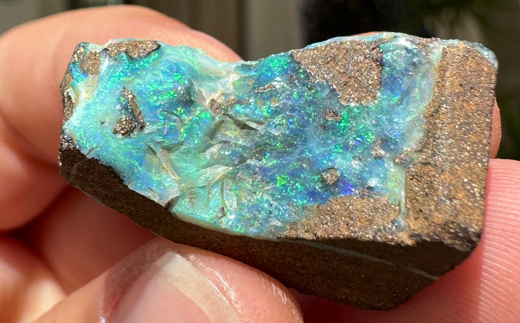 Australian Queensland Boulder opal rough large ring or pendant 32 cts