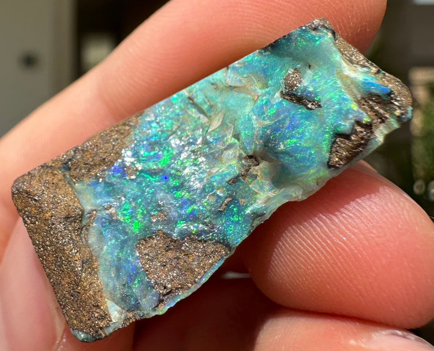 Australian Queensland Boulder opal rough large ring or pendant 32 cts