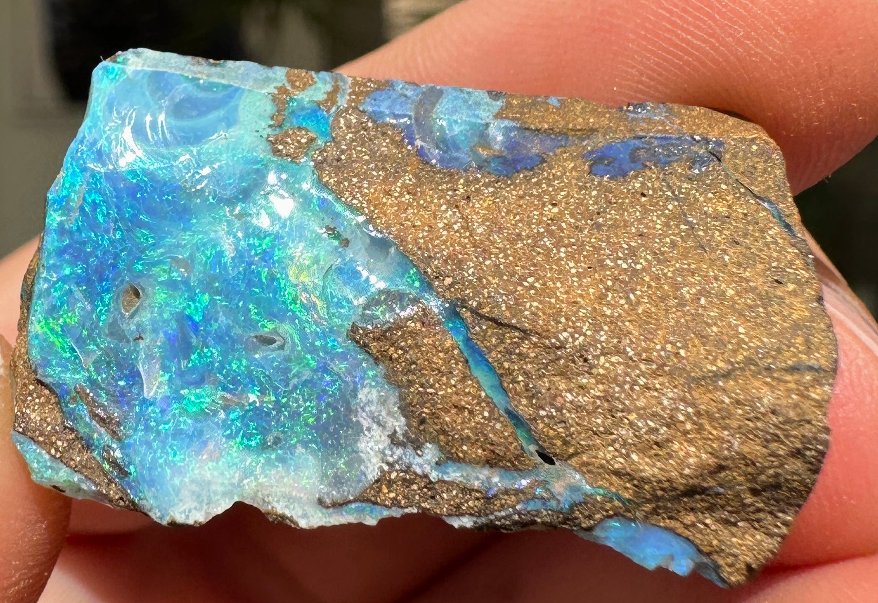 Australian Queensland Boulder opal rough large ring or pendant 42.925 cts