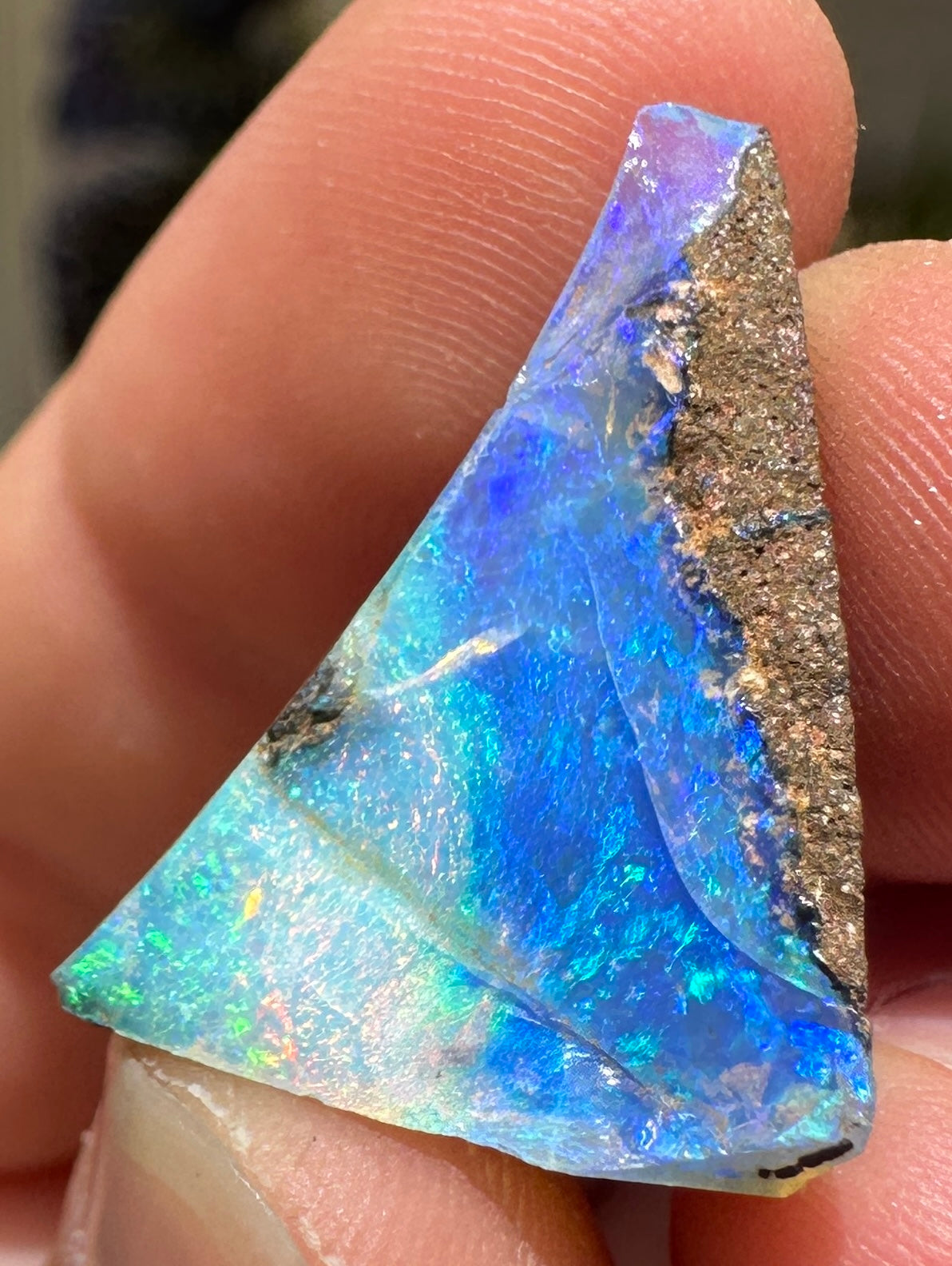 Australian Queensland Boulder opal rough large ring or pendant 10.065 cts