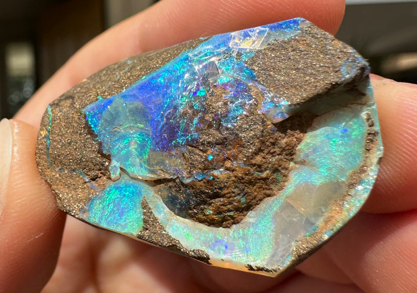 Australian Queensland Boulder opal rough large ring or pendant 53.135 cts