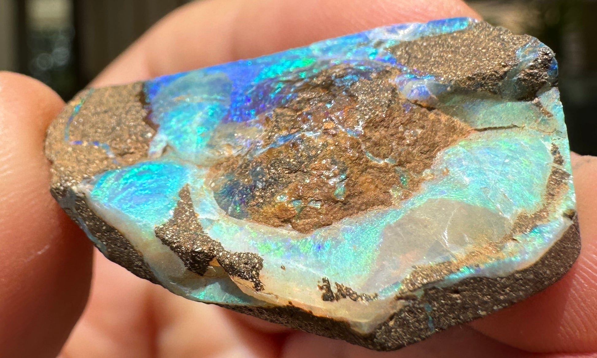 Australian Queensland Boulder opal rough large ring or pendant 53.135 cts