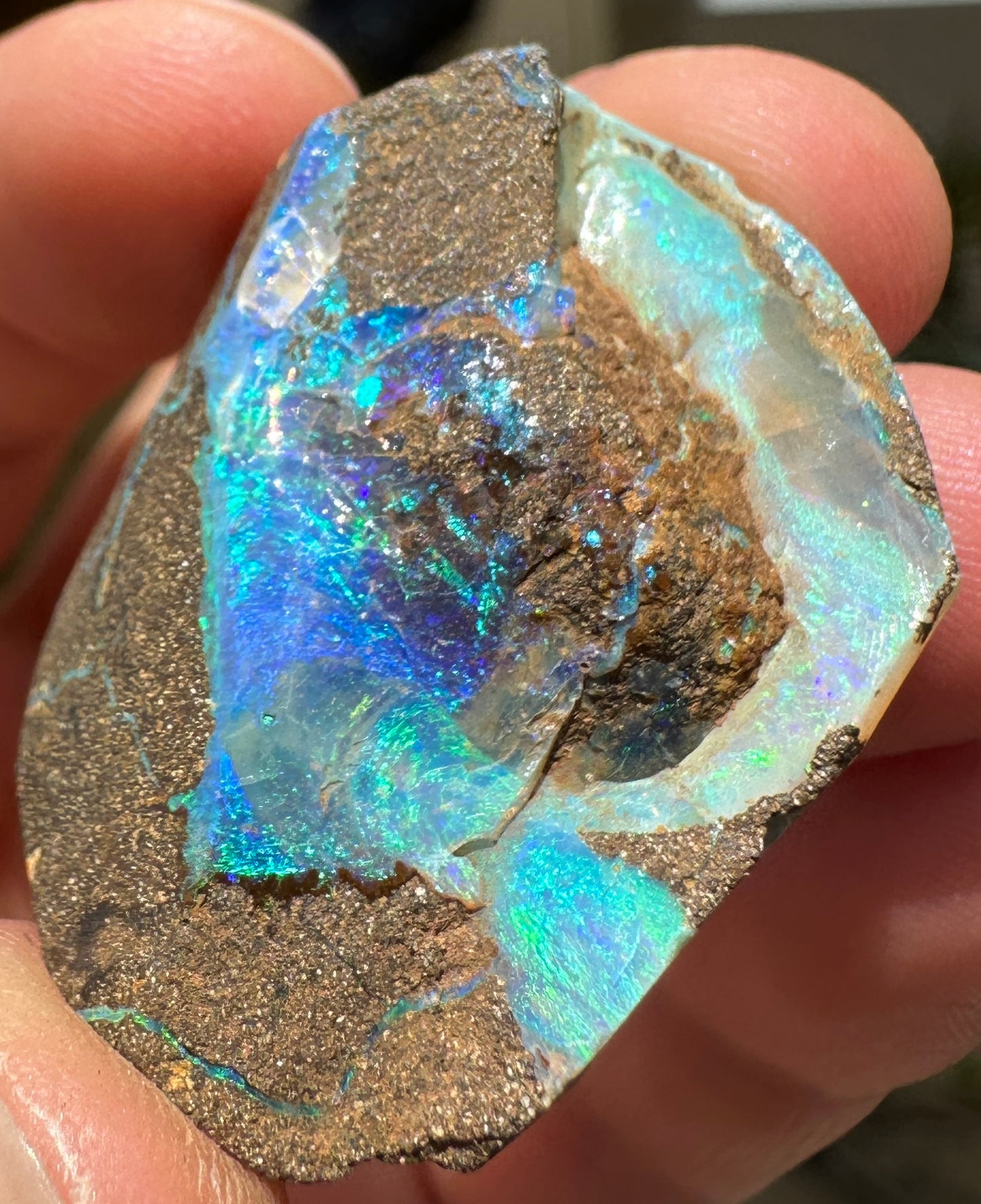 Australian Queensland Boulder opal rough large ring or pendant 53.135 cts