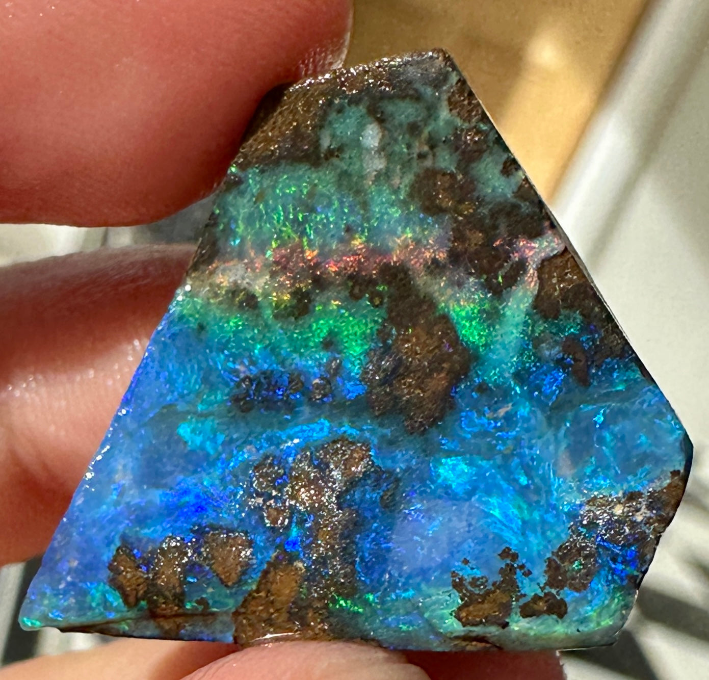 Australian Queensland Boulder opal rough large ring or pendant 24.035 cts