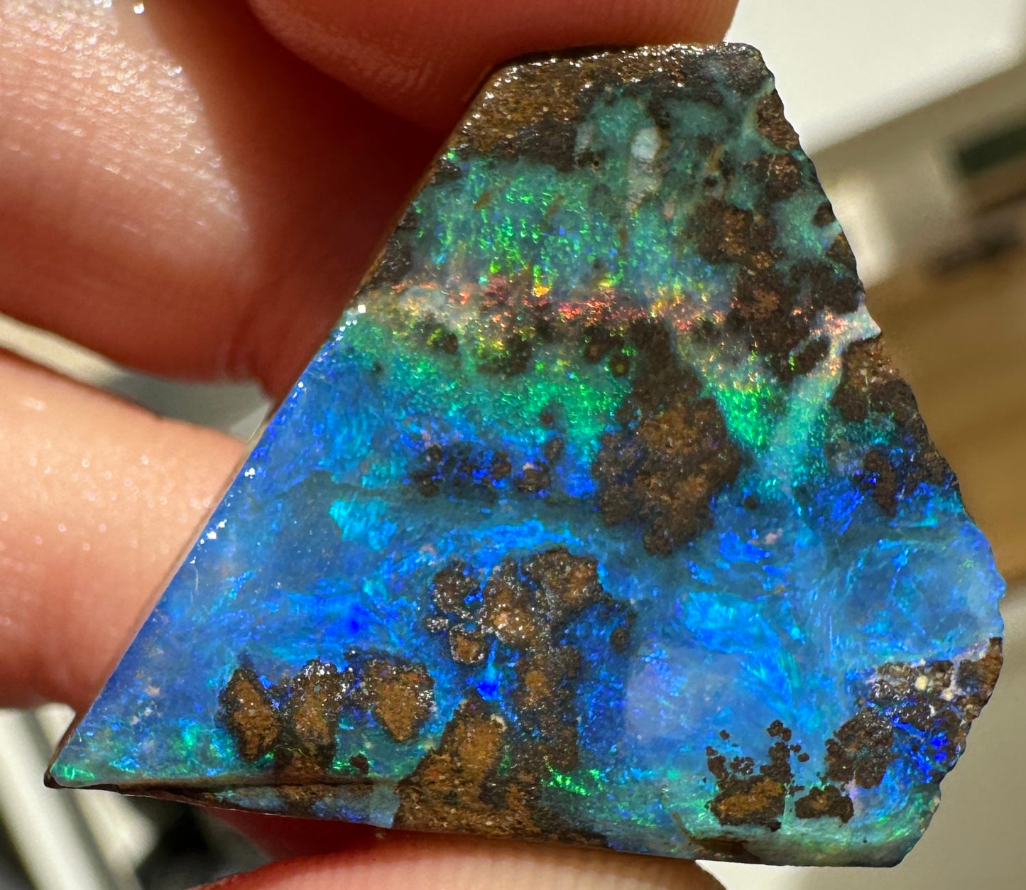 Australian Queensland Boulder opal rough large ring or pendant 24.035 cts