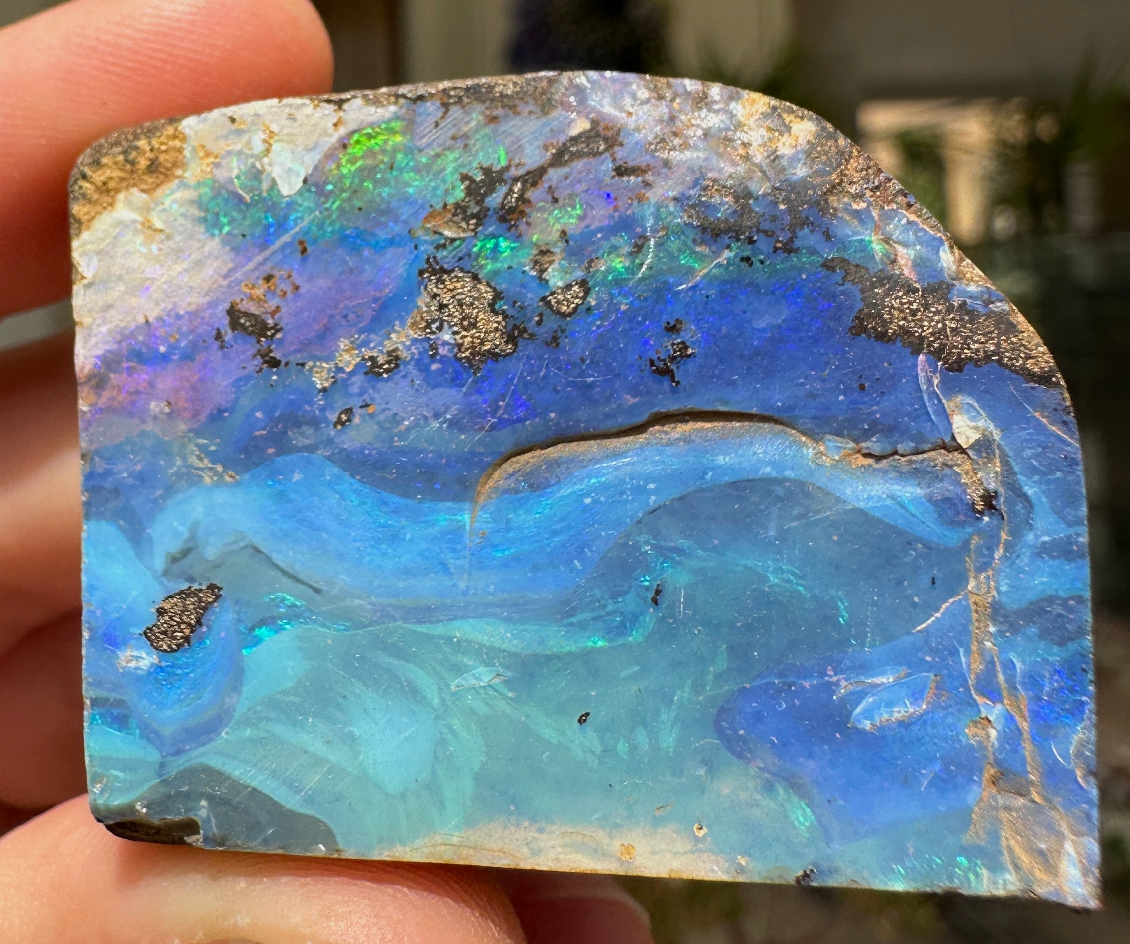 Queensland Boulder Opal 140.045cts - Electric Multi-Colour Pre-Shaped ...