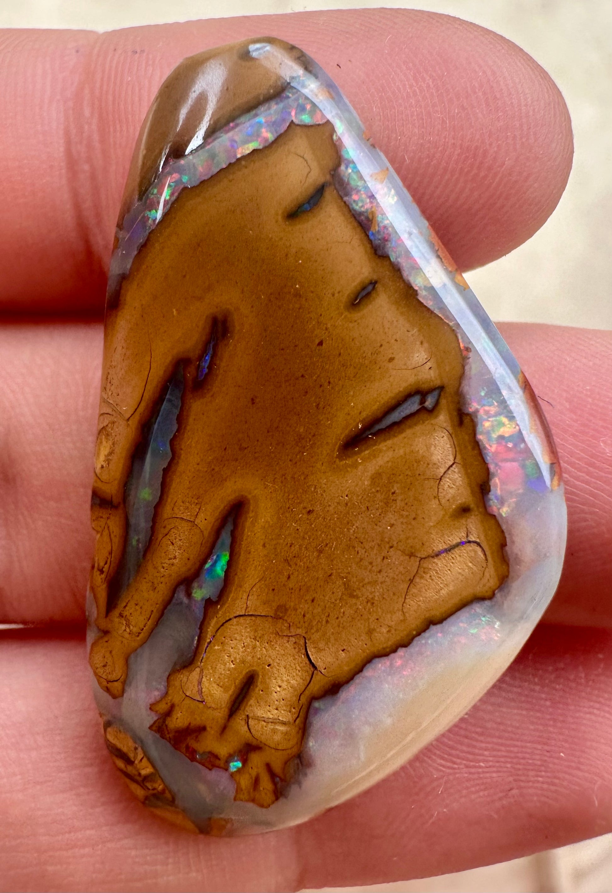 Australian Queensland Boulder Unset pendant or ring opal 21 ct