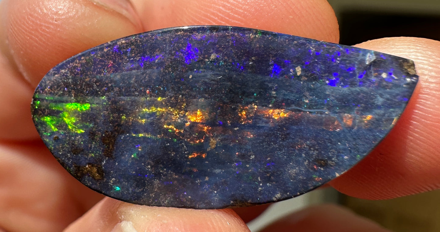 Opal Essence Queensland Boulder opal cut stone pendant or ring 12.20 cts