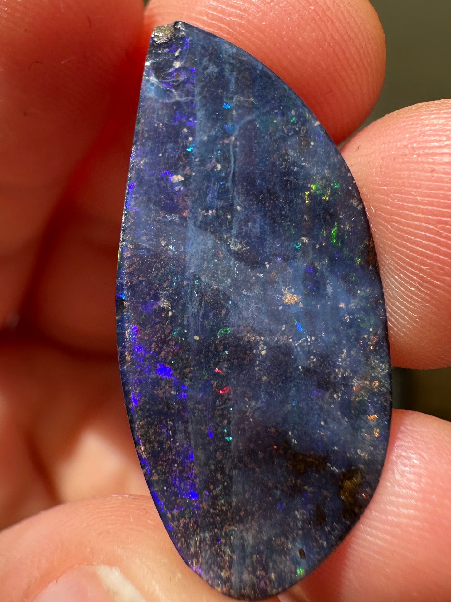 Opal Essence Queensland Boulder opal cut stone pendant or ring 12.20 cts