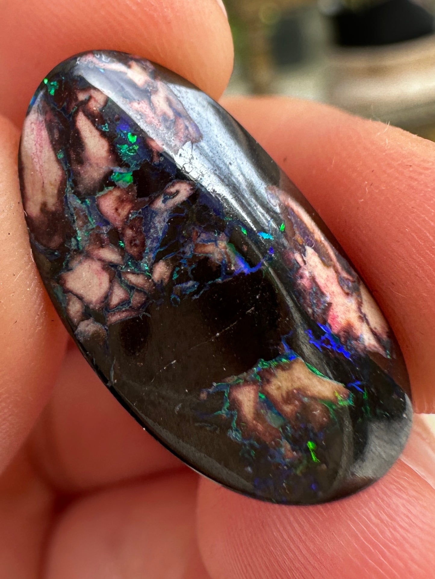 Opal Essence Queensland cut Boulder opal unset pendant or ring 13.1 cts