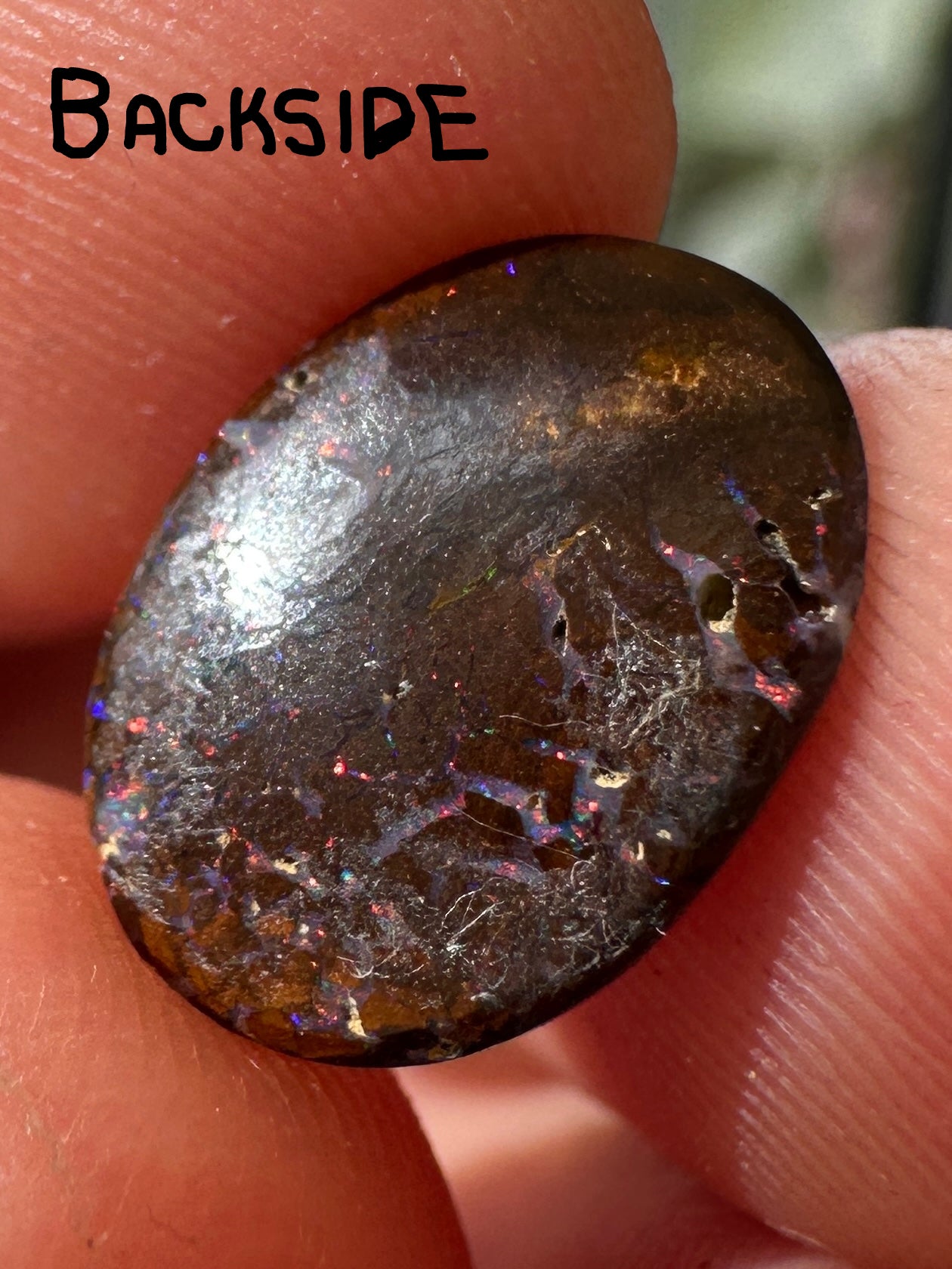 Opal Essence Queensland Boulder opal cut stone pendant or ring 2.60 cts