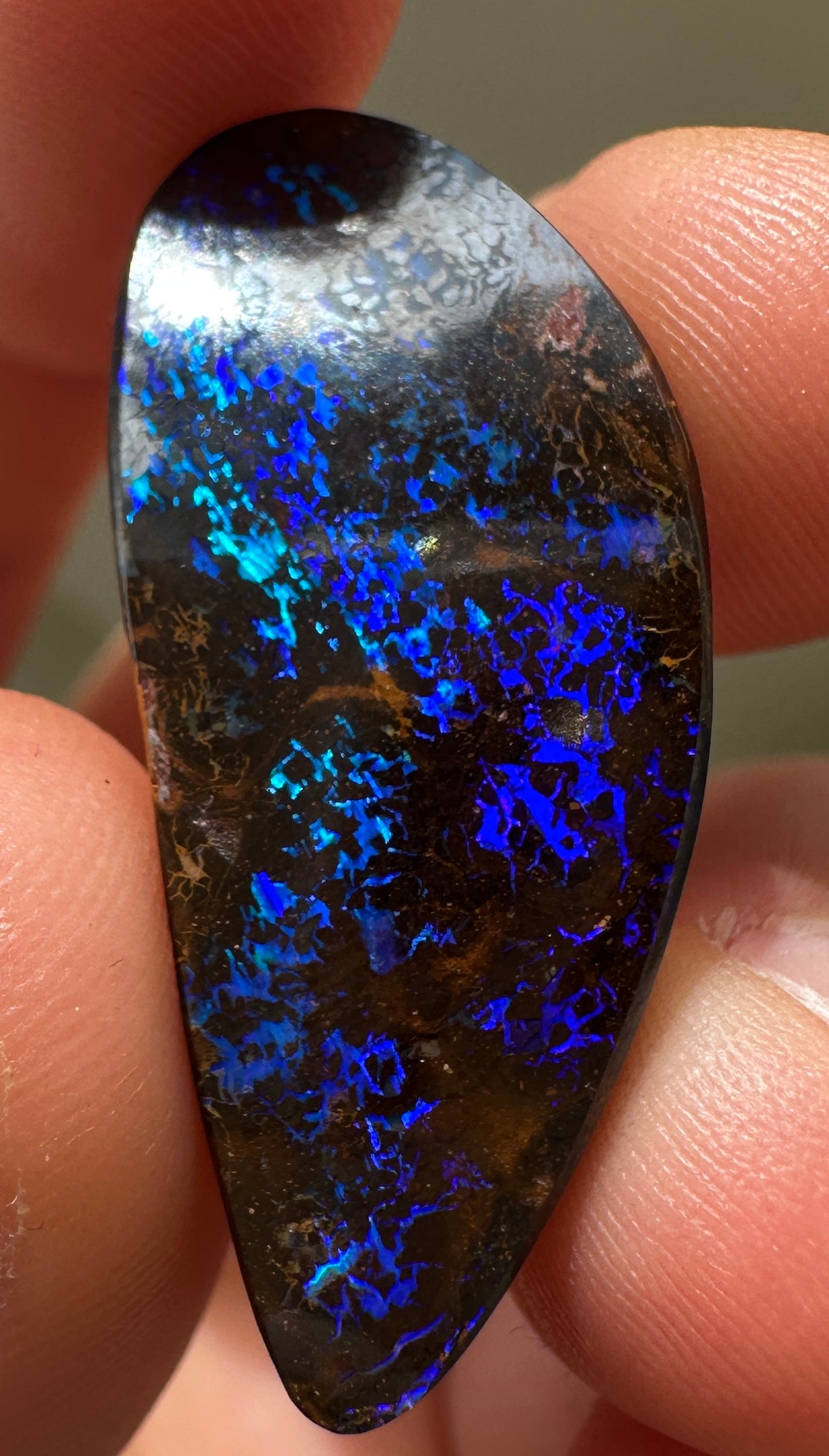 Opal Essence Queensland Boulder opal cut stone pendant or ring 21.35 cts