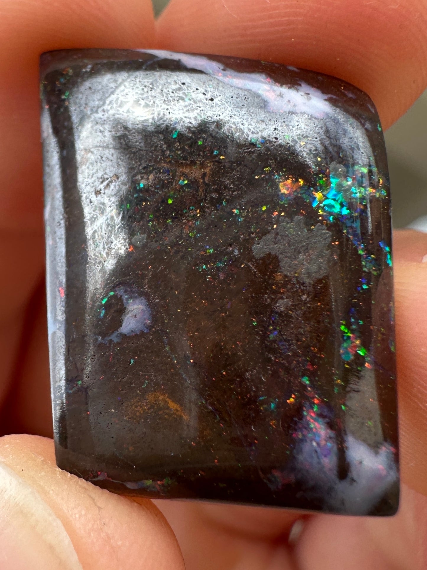Opal Essence Queensland Boulder opal cut stone pendant or ring 23.5 cts
