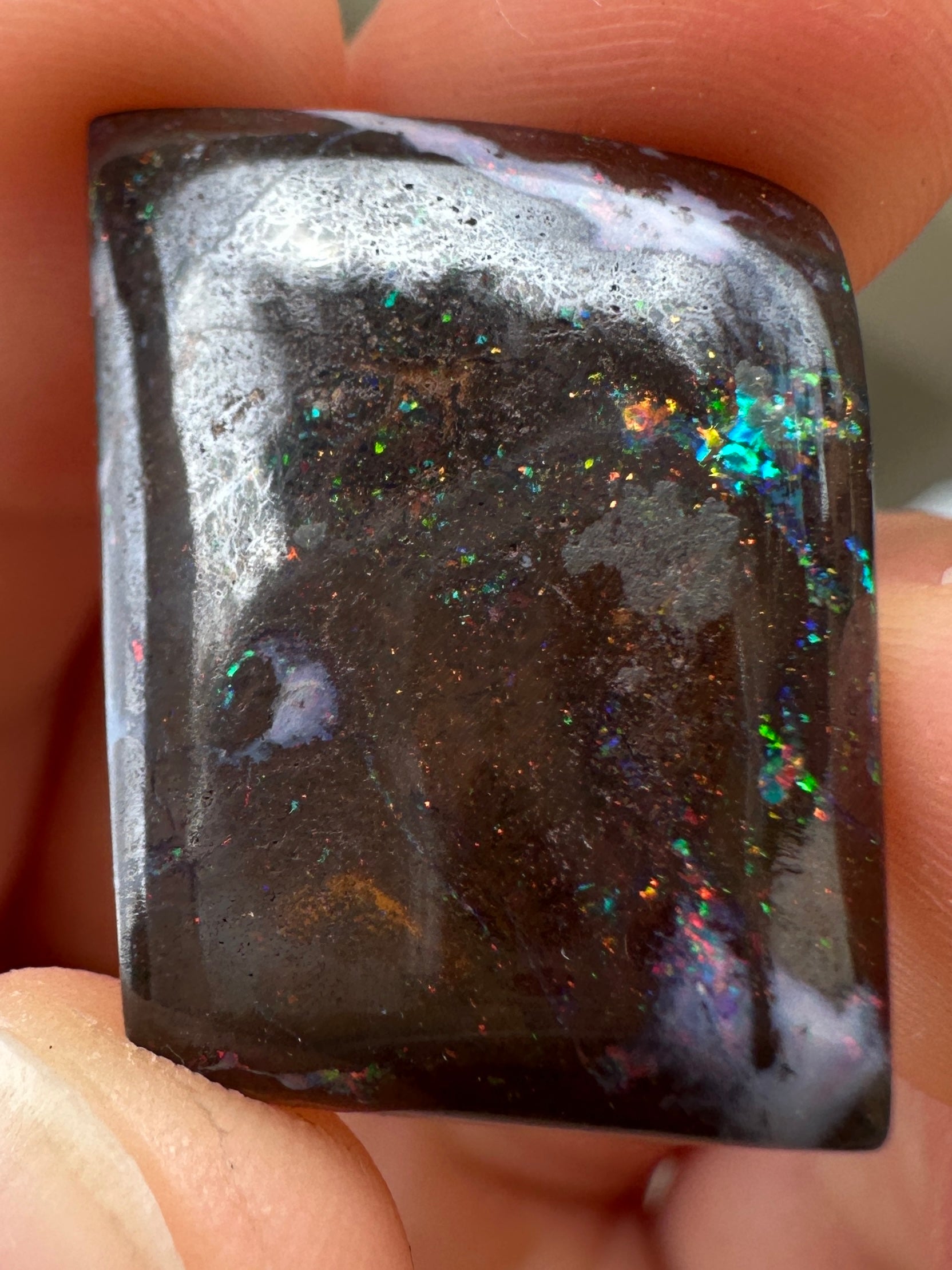 Opal Essence Queensland Boulder opal cut stone pendant or ring 23.5 cts