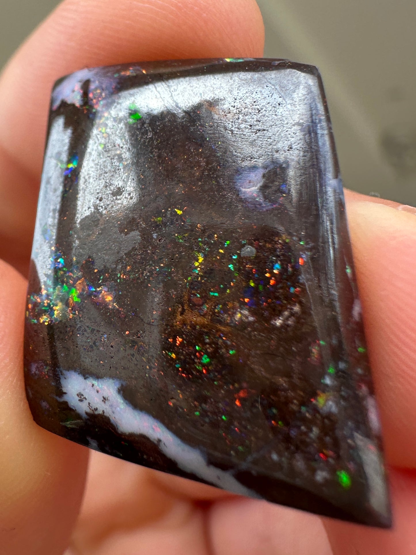 Opal Essence Queensland Boulder opal cut stone pendant or ring 23.5 cts