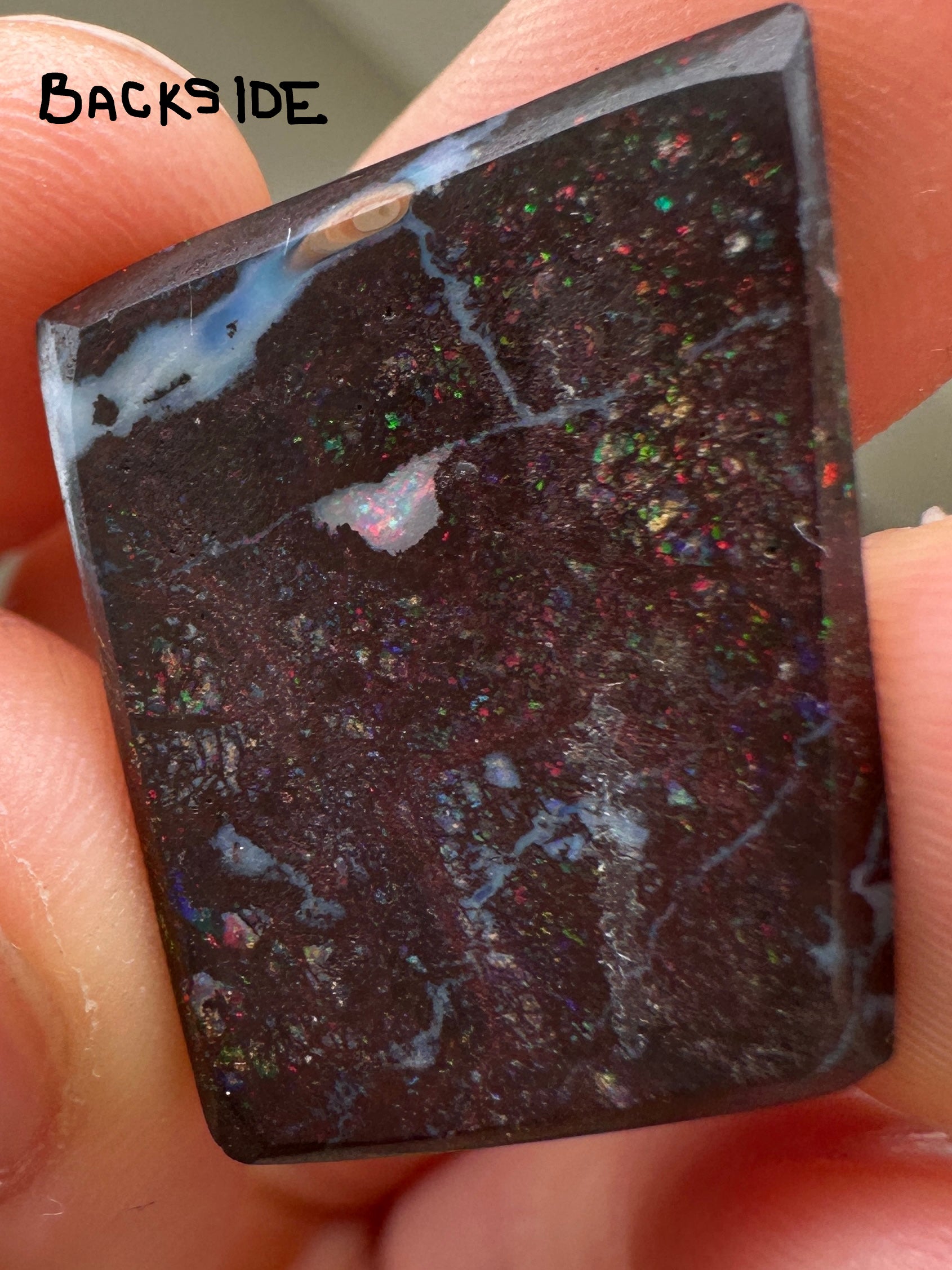 Opal Essence Queensland Boulder opal cut stone pendant or ring 23.5 cts