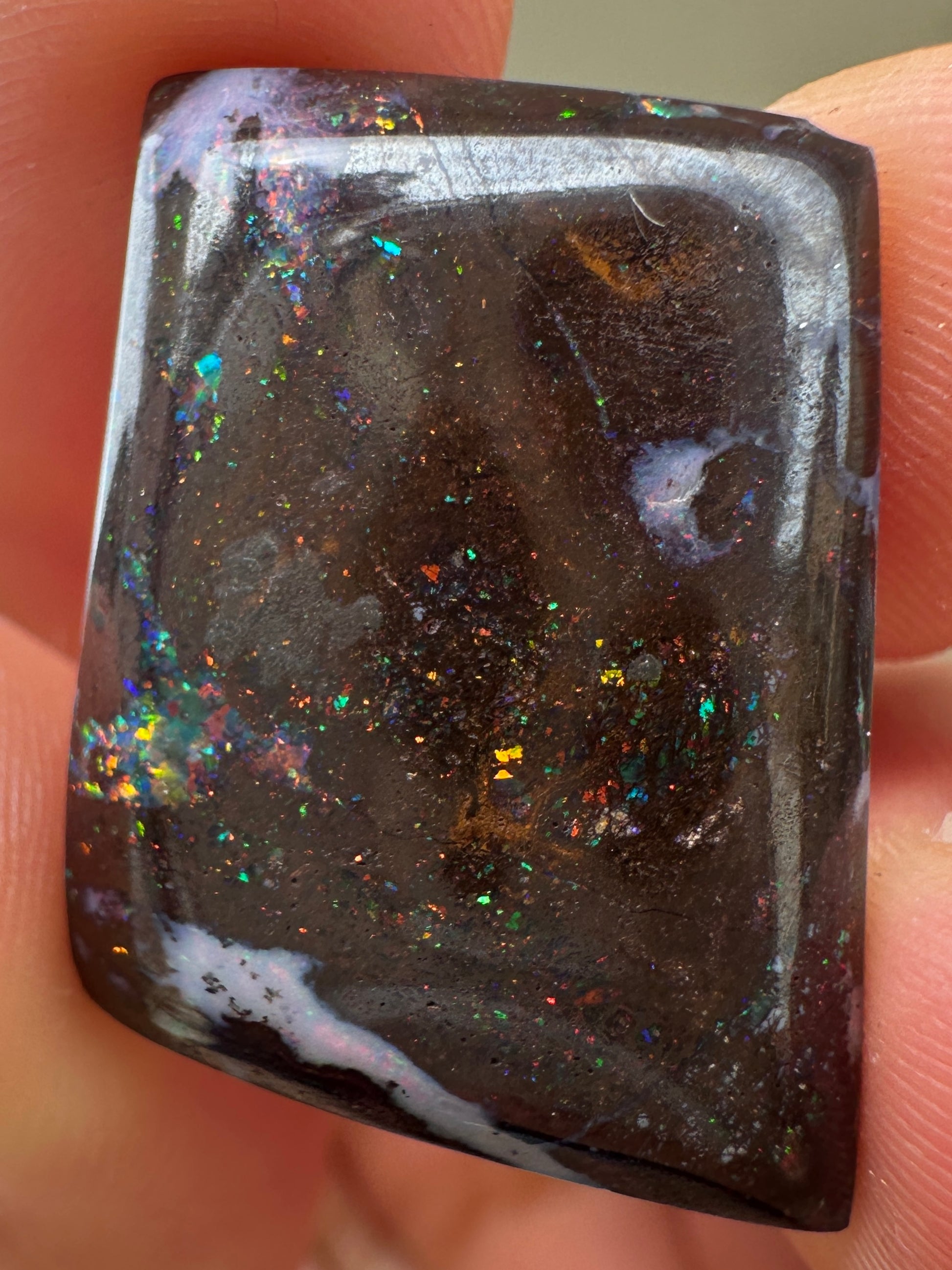 Opal Essence Queensland Boulder opal cut stone pendant or ring 23.5 cts