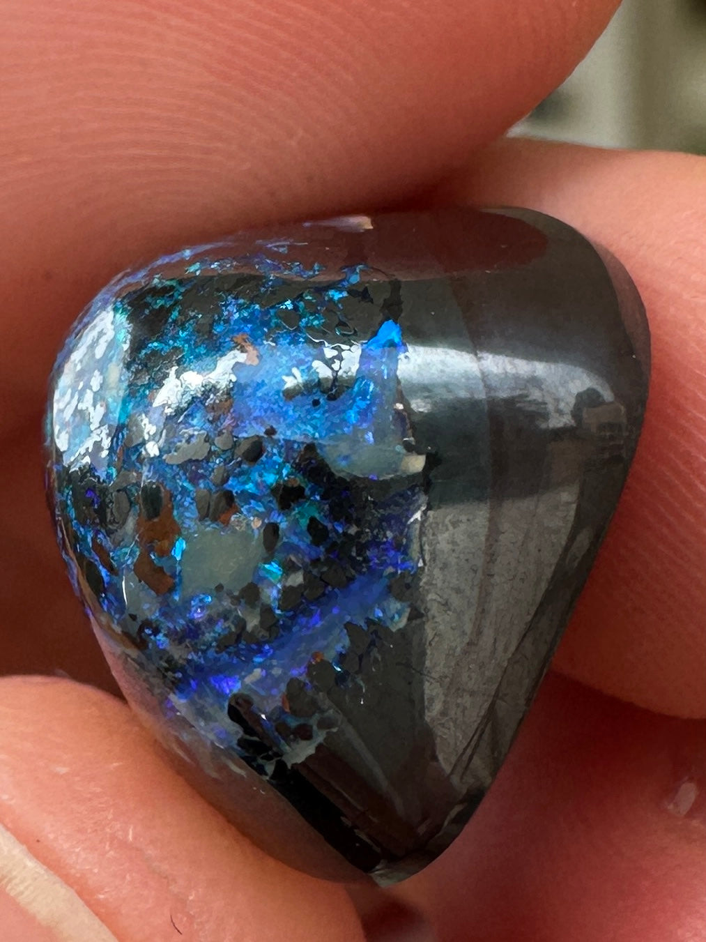 Opal Essence Queensland Boulder opal cut stone pendant or ring 25.8 cts