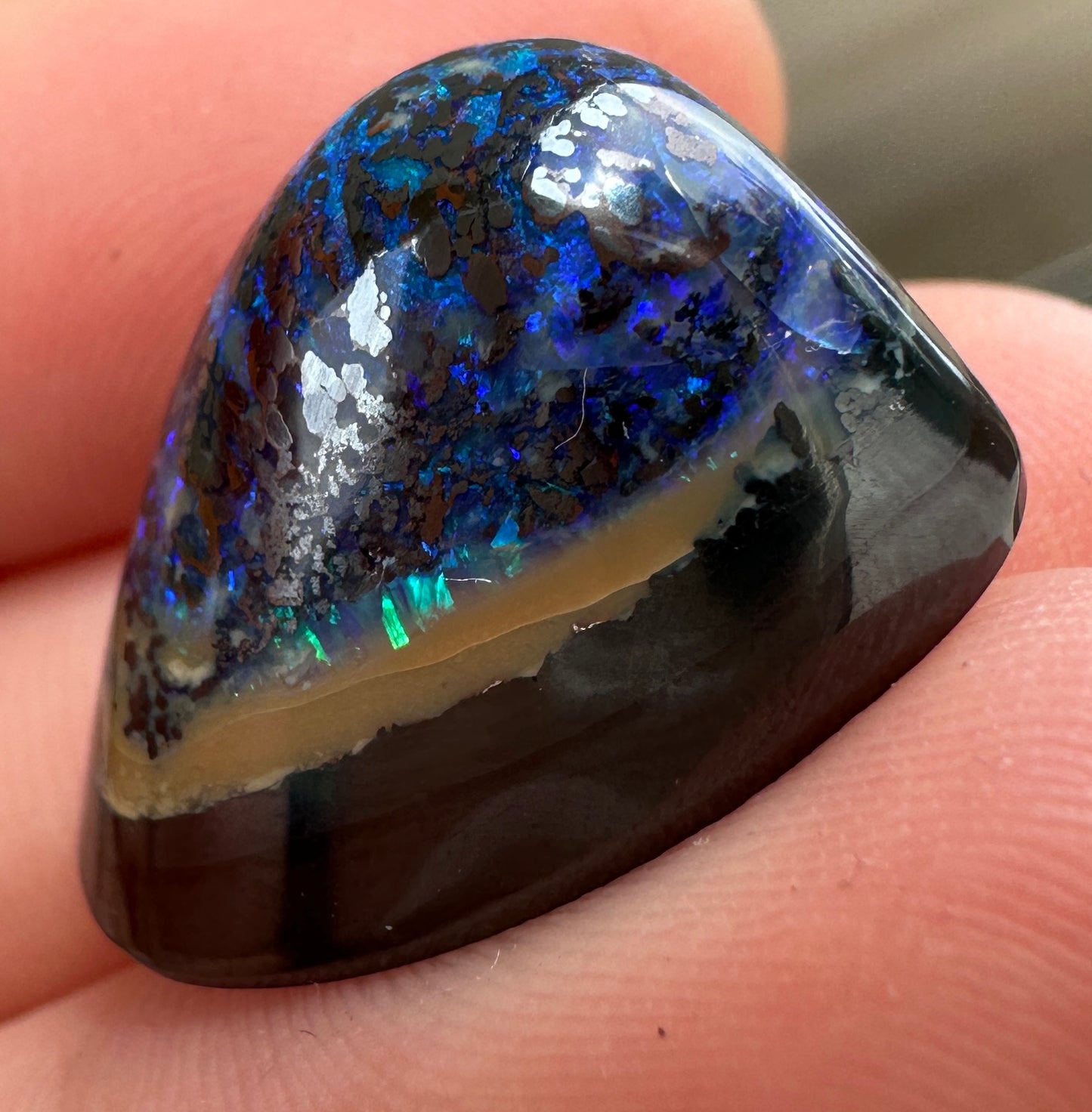 Opal Essence Queensland Boulder opal cut stone pendant or ring 25.8 cts