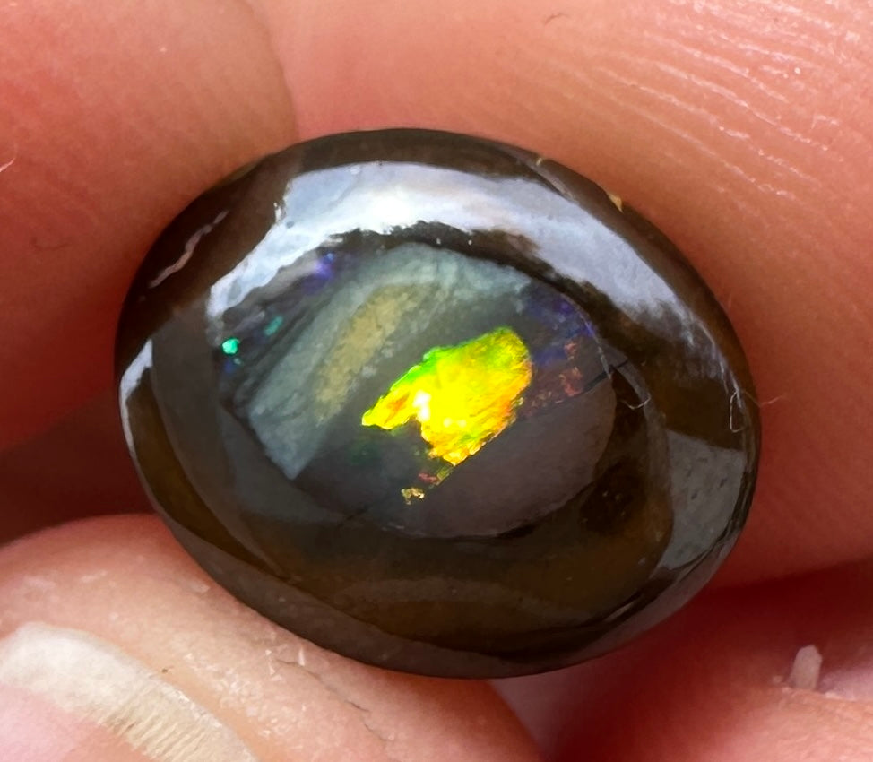 Opal Essence Queensland Boulder opal cut stone pendant or ring 3.45 cts