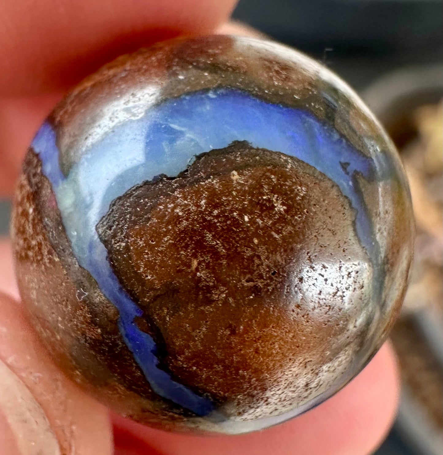 Opal Essence Queensland Boulder opal cut round 43 cts