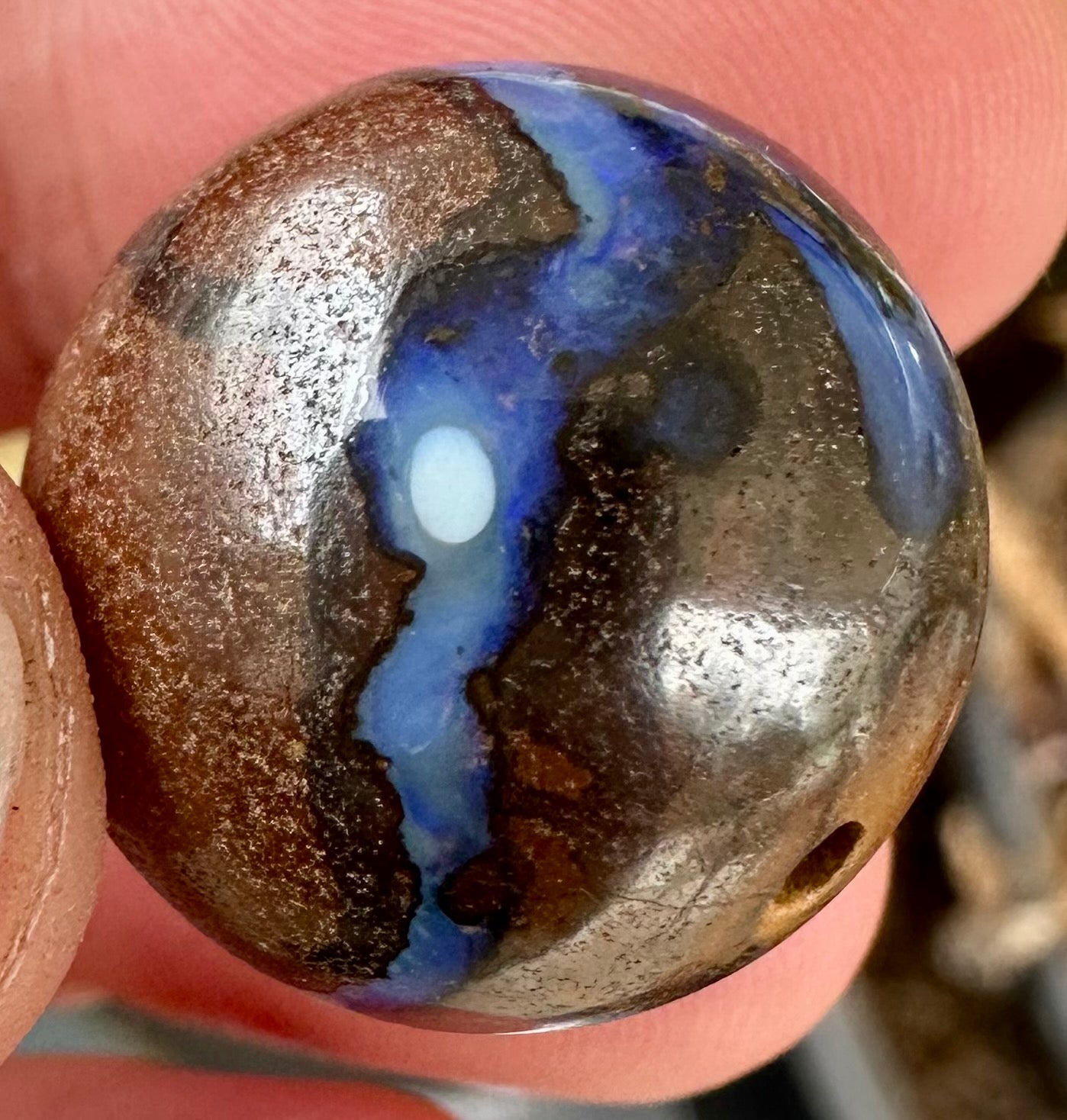 Opal Essence Queensland Boulder opal cut round 43 cts