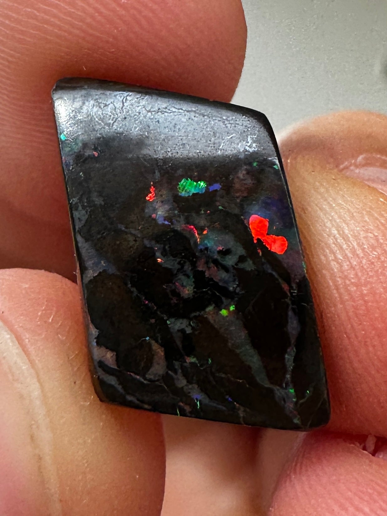 Opal Essence Queensland Boulder opal cut stone pendant or ring 6.9 cts