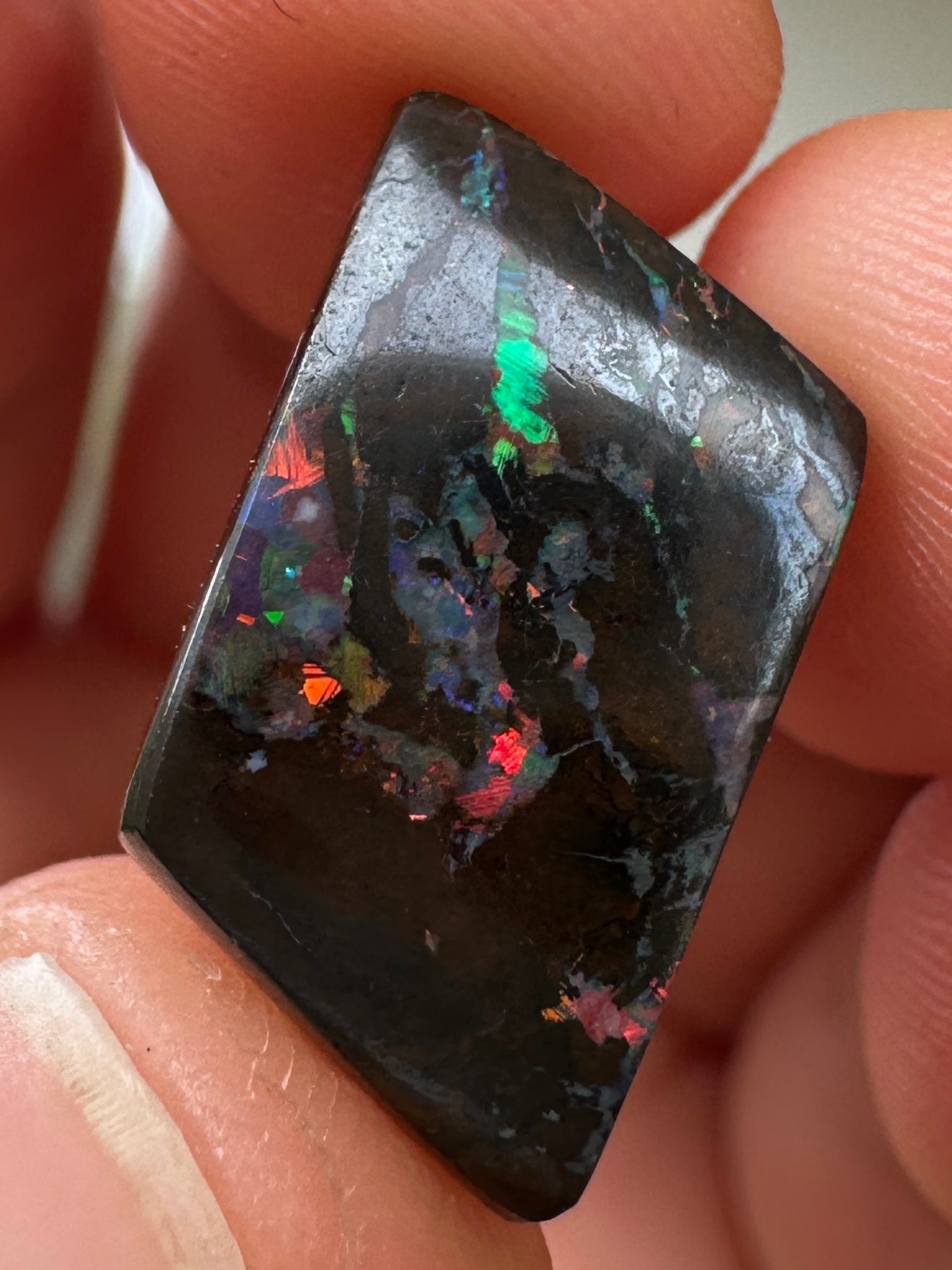 Opal Essence Queensland Boulder opal cut stone pendant or ring 6.9 cts