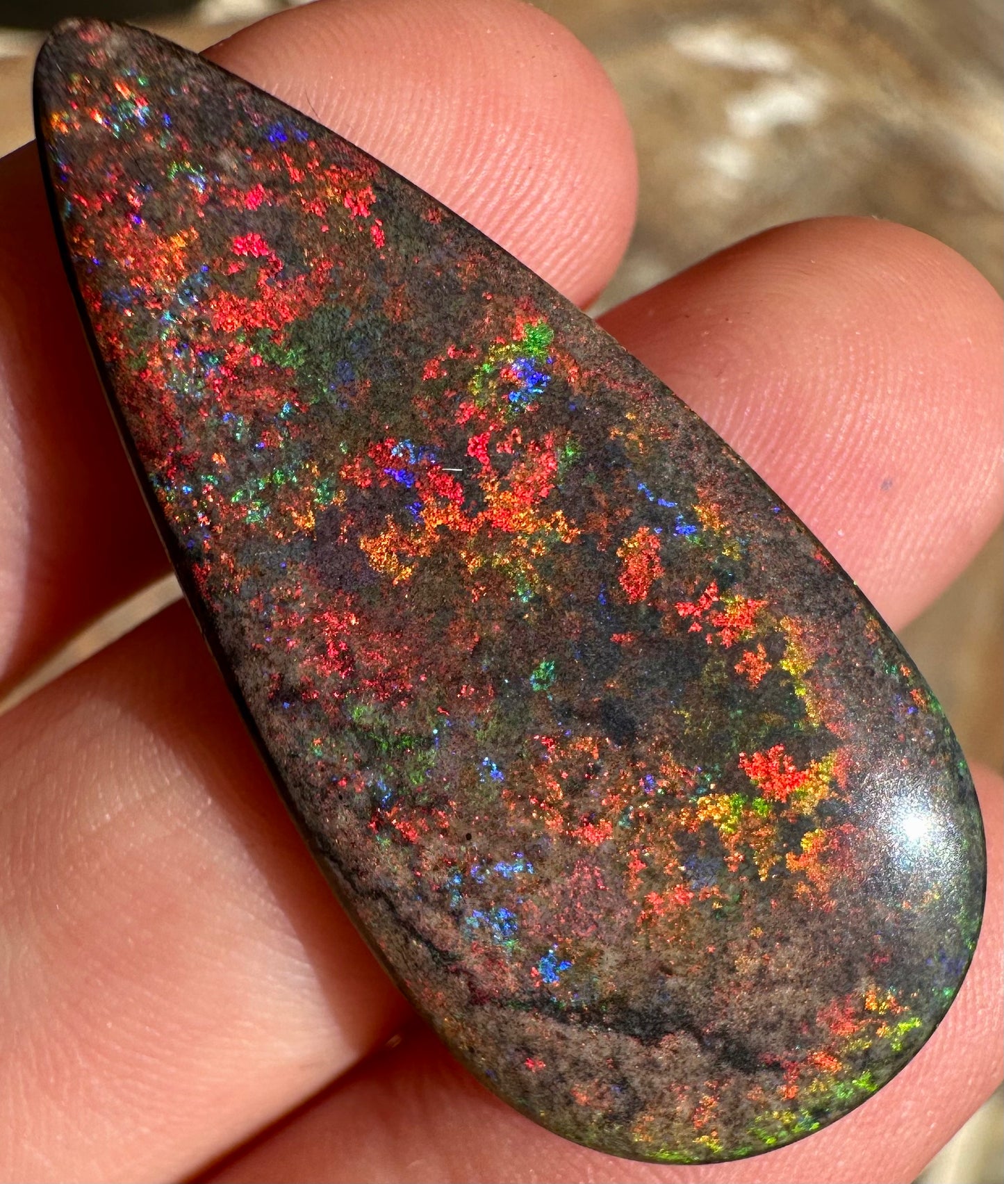 Australian treated Andamooka matrix unset pendant opal 21.5 carats