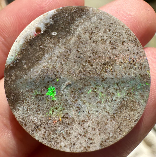 Australian Treated Andamooka Matrix Drilled Pendant opal 27 cts