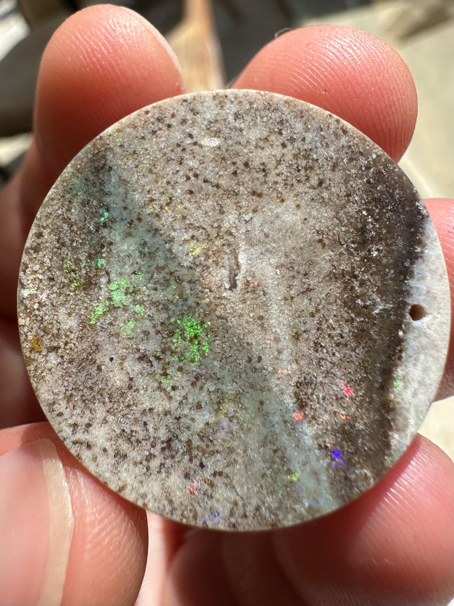 Australian Treated Andamooka Matrix Drilled Pendant opal 27 cts