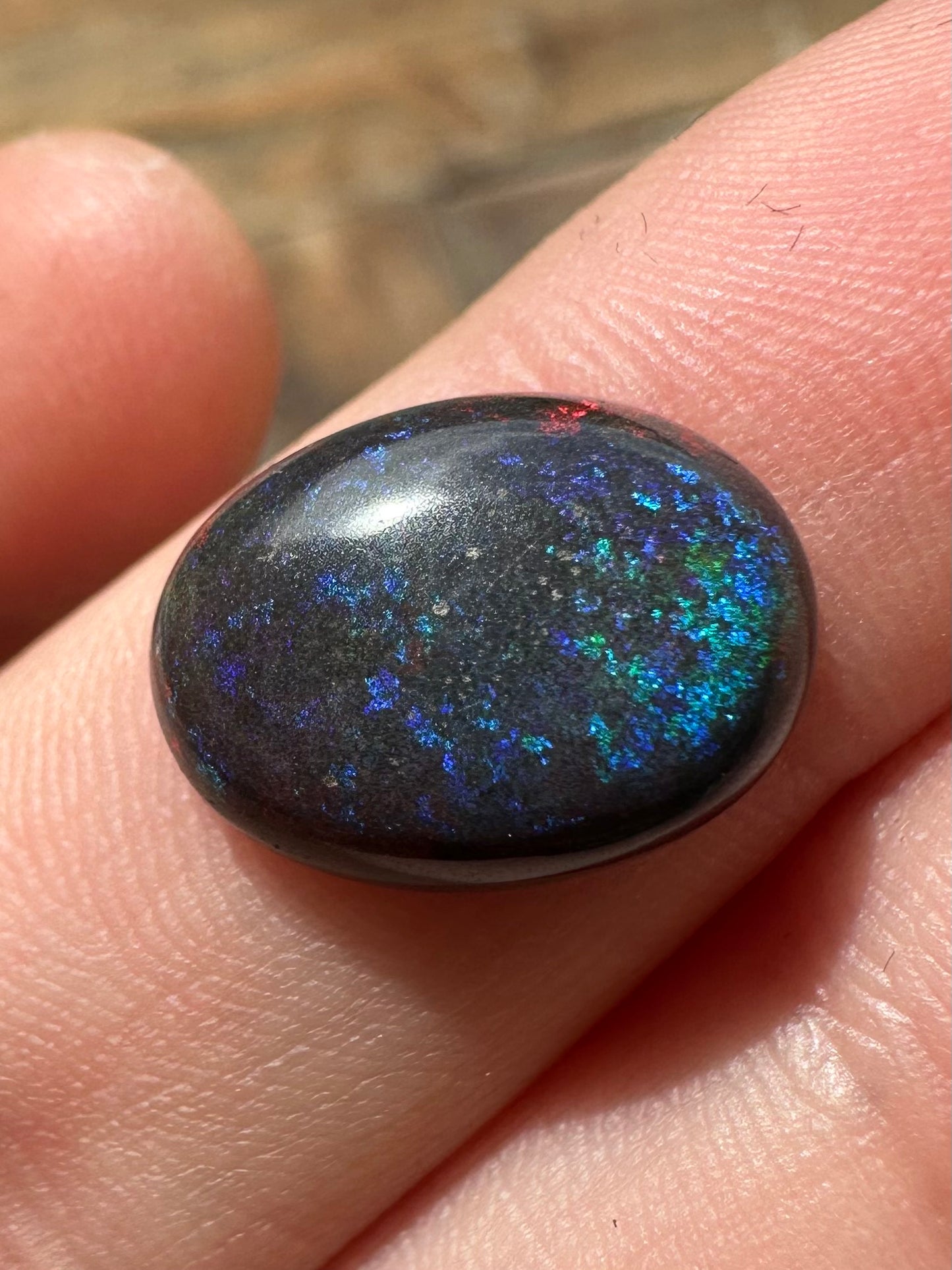 Australian Treated Andamooka Matrix red and blue Unset Pendant opal 4 cts