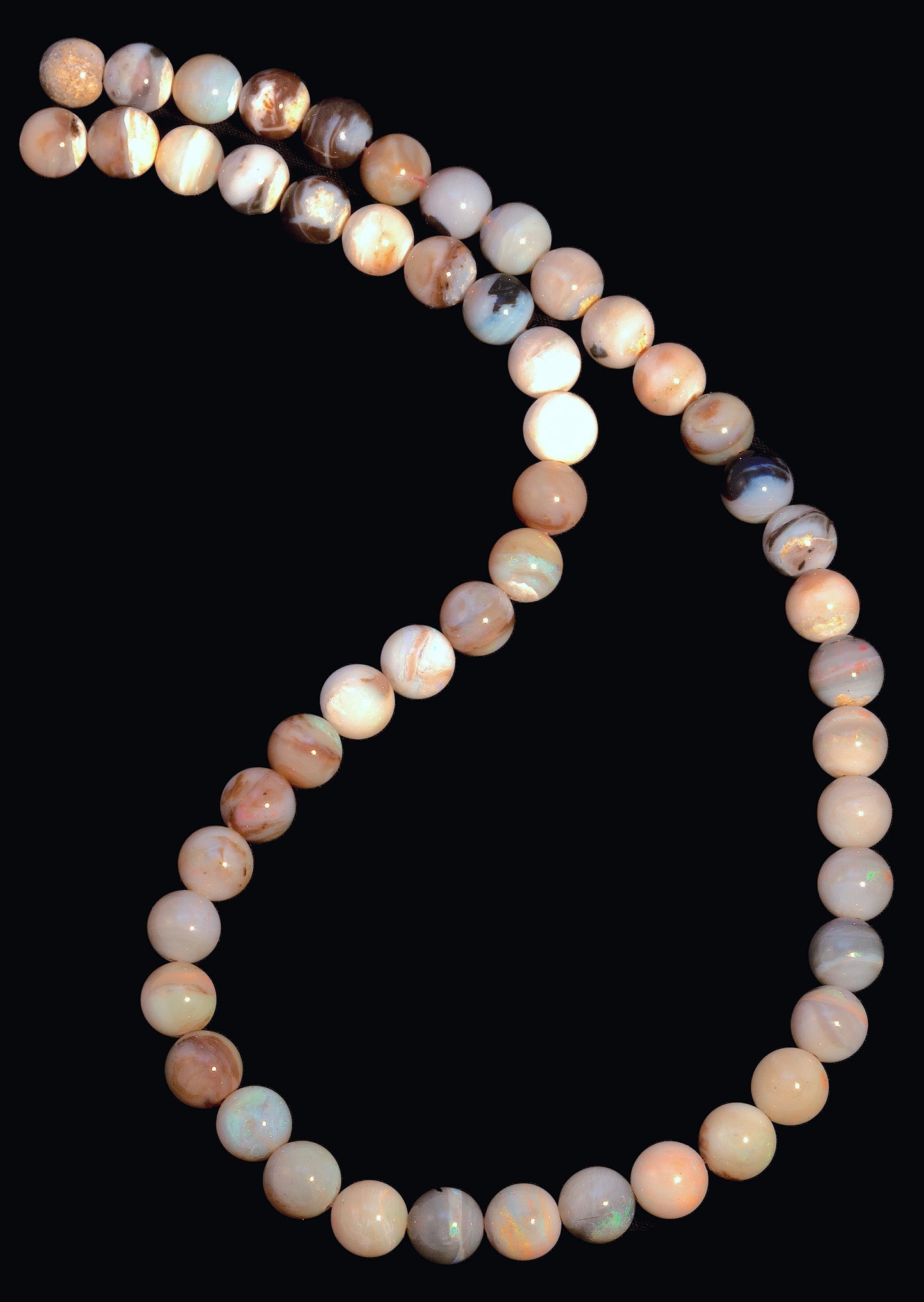 Australian Mixed Round Opal Beads 8mm